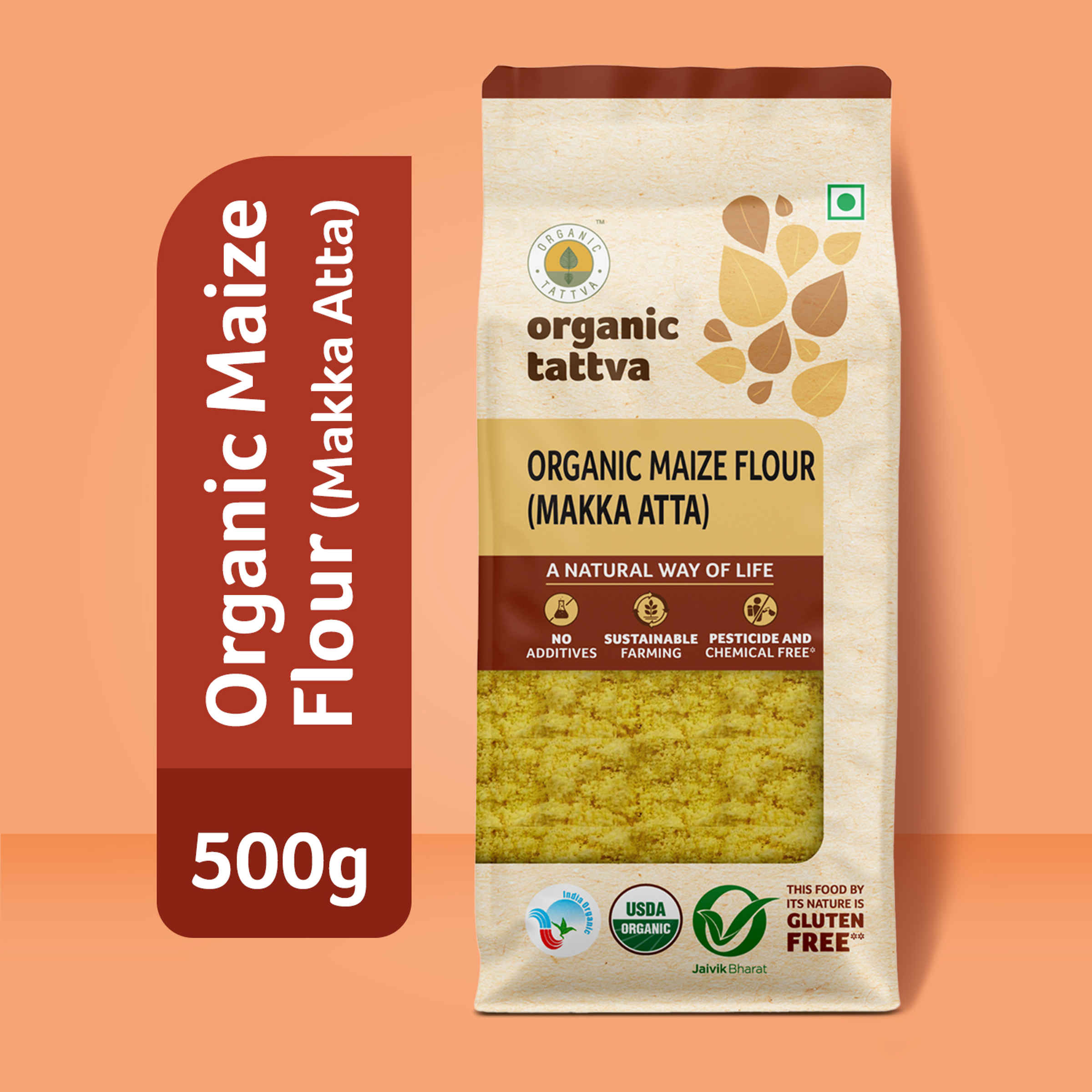 Organic Tattva Makki Atta/ Maize Flour - Image 8