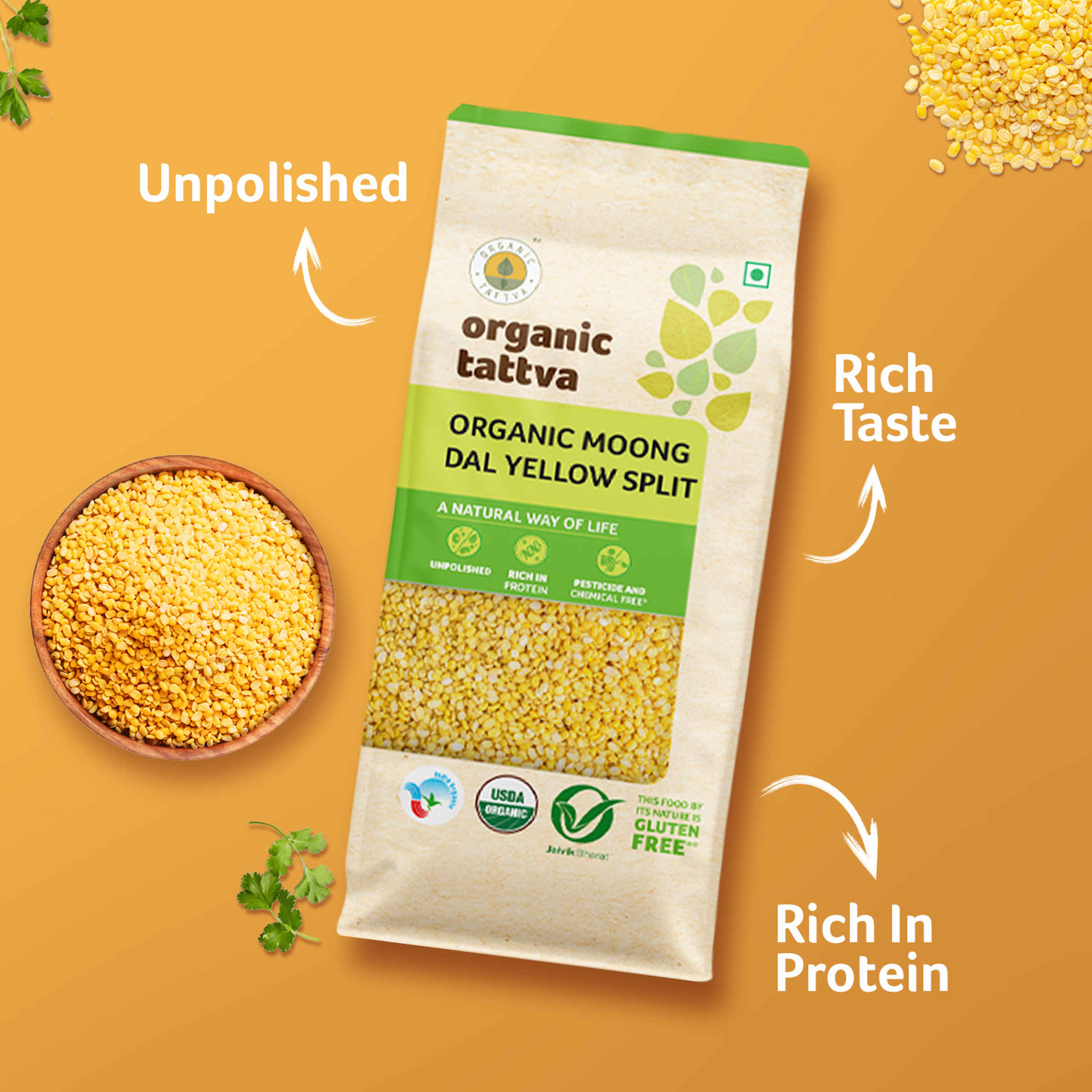 Organic Tattva Organic Moong Dal Yellow Split - Image 10