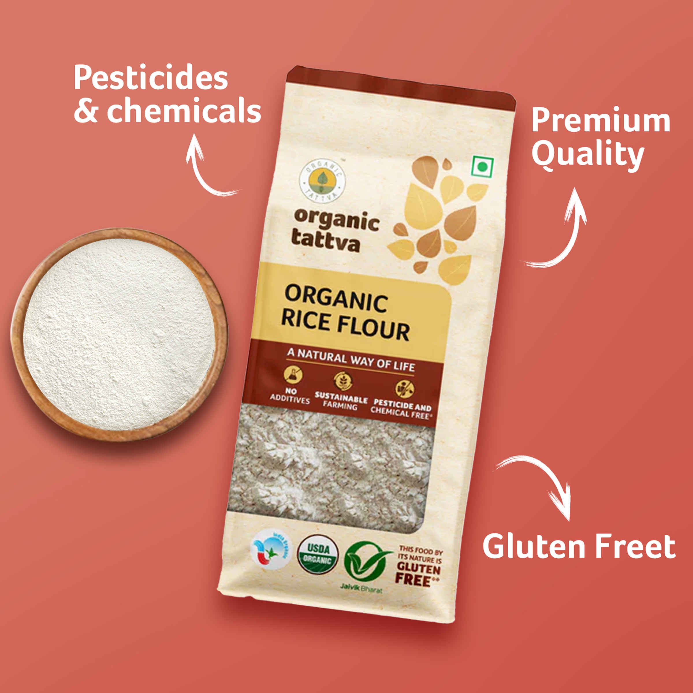 Organic Tattva Rice Flour - Image 7