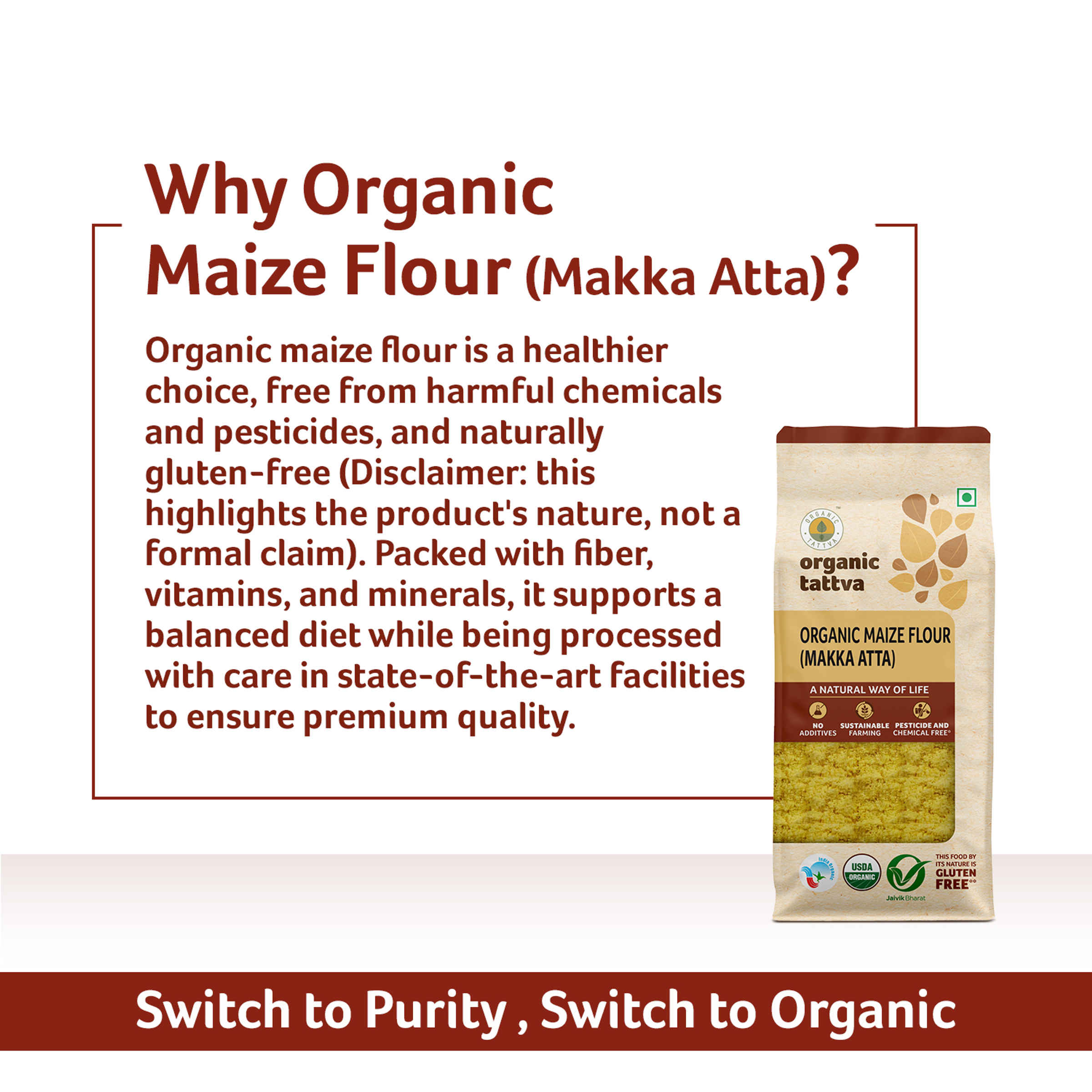 Organic Tattva Makki Atta/ Maize Flour - Image 10