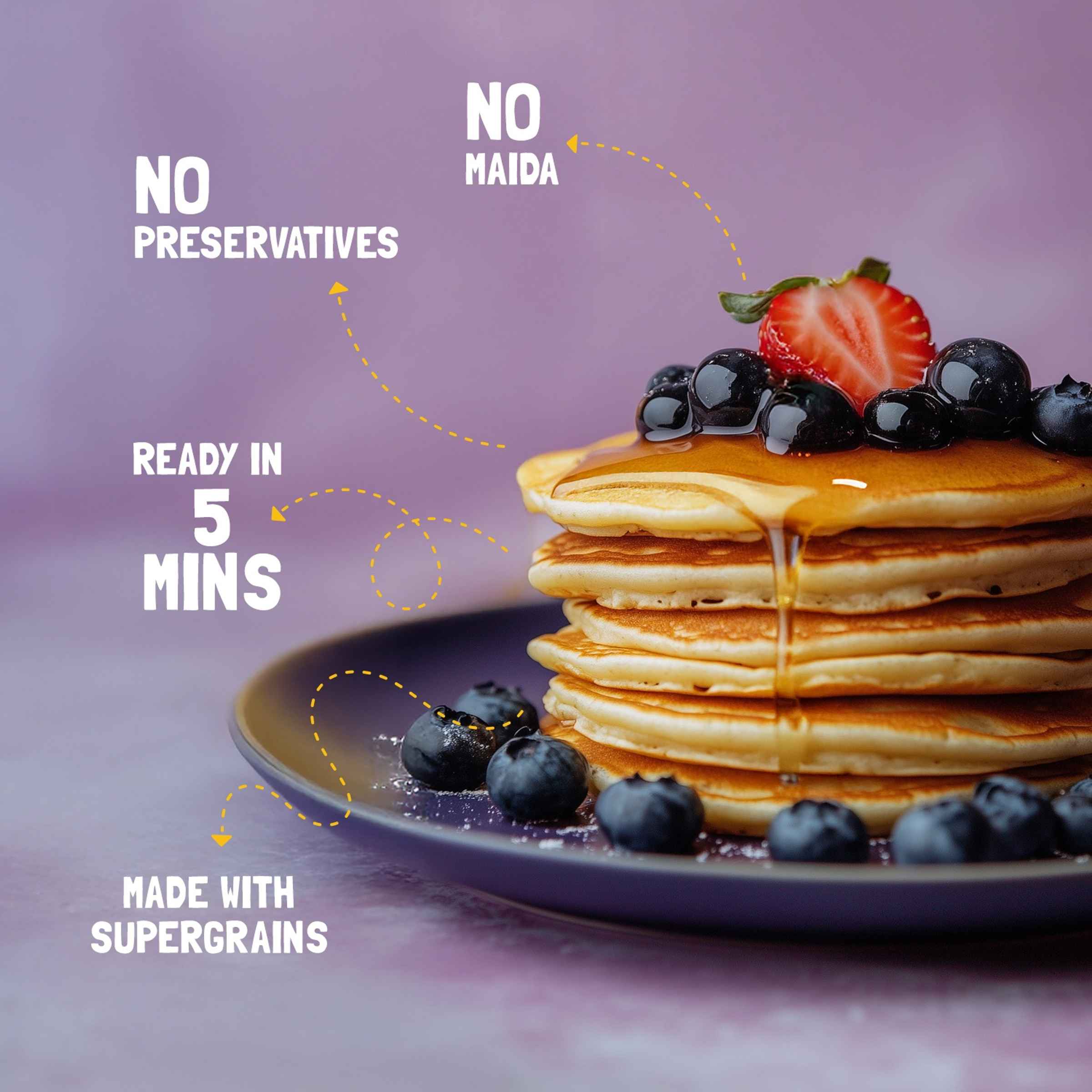 Slurrp Farm Blueberry Millet Pancake Mix | No Maida - Image 6