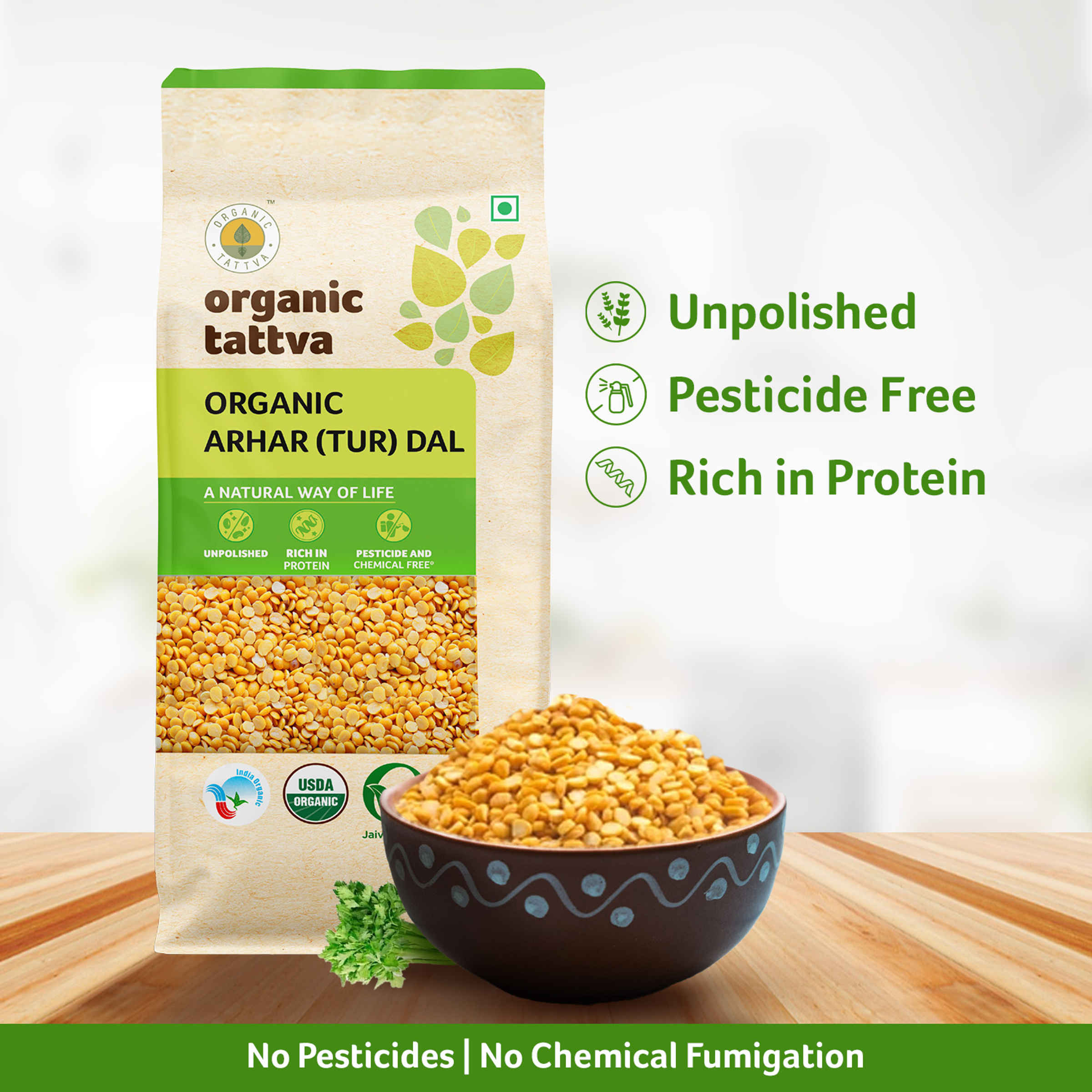 Organic Tattva Tur Dal Pouch - Image 6