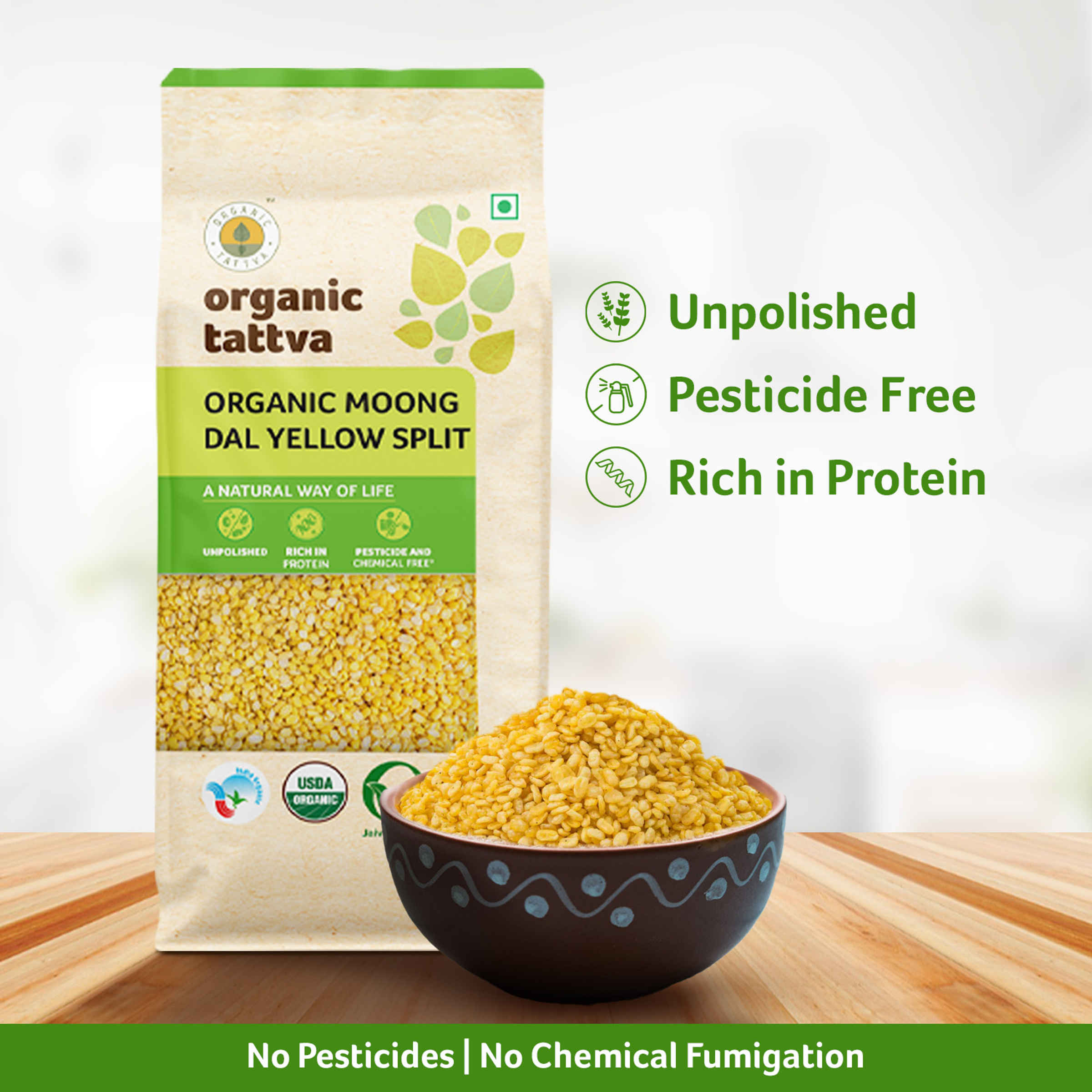 Organic Tattva Organic Moong Dal Yellow Split - Image 8