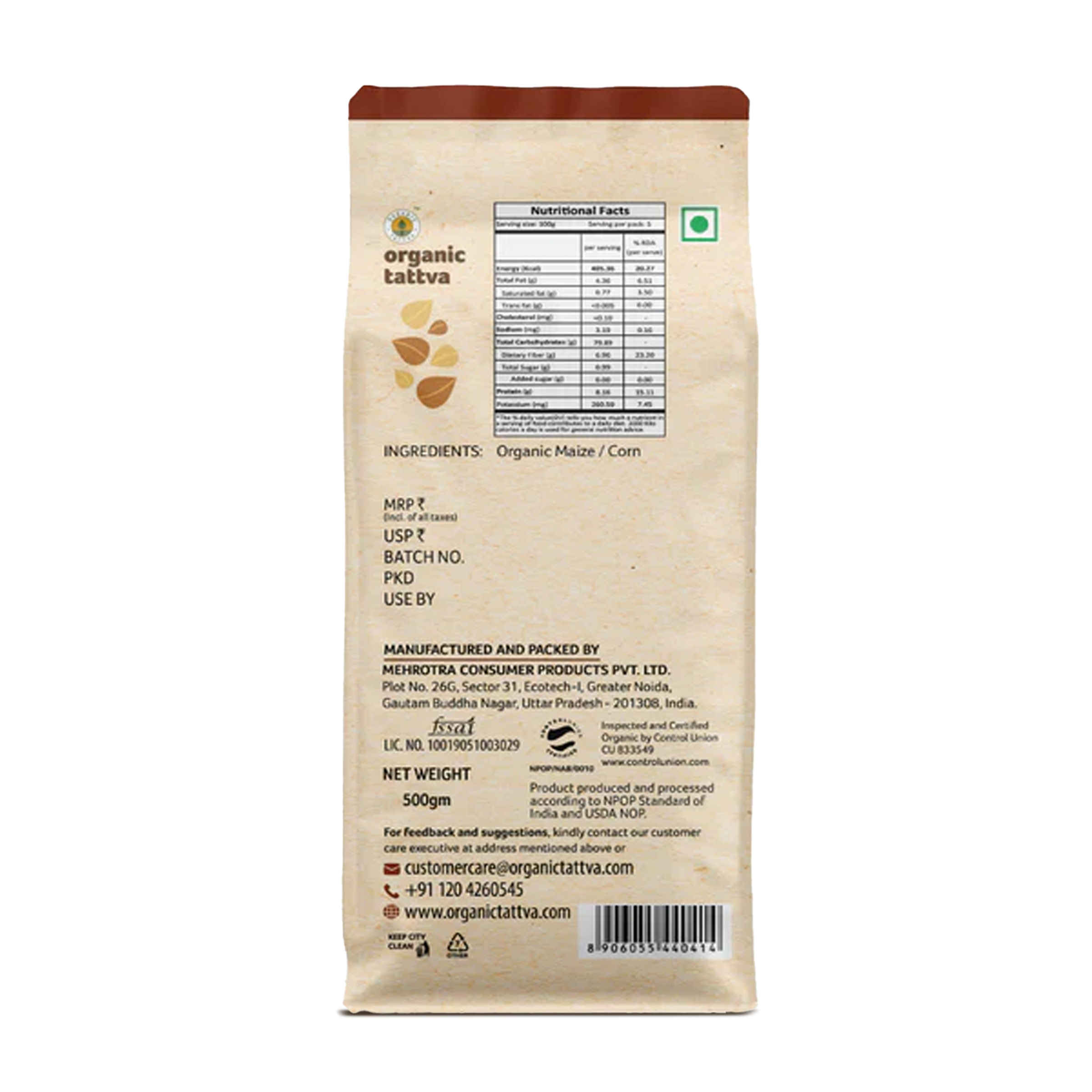 Organic Tattva Makki Atta/ Maize Flour - Image 3