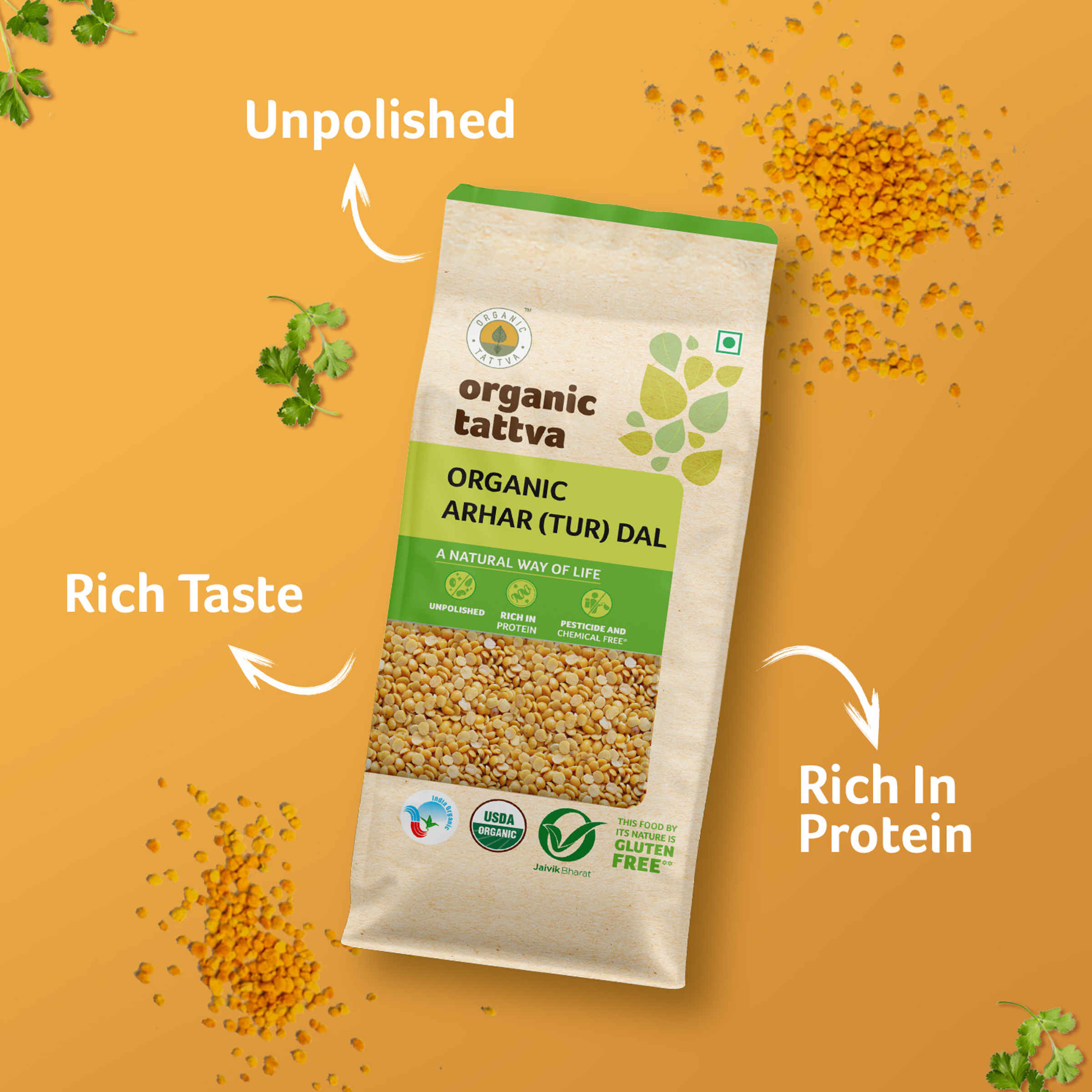 Organic Tattva Tur Dal Pouch - Image 5