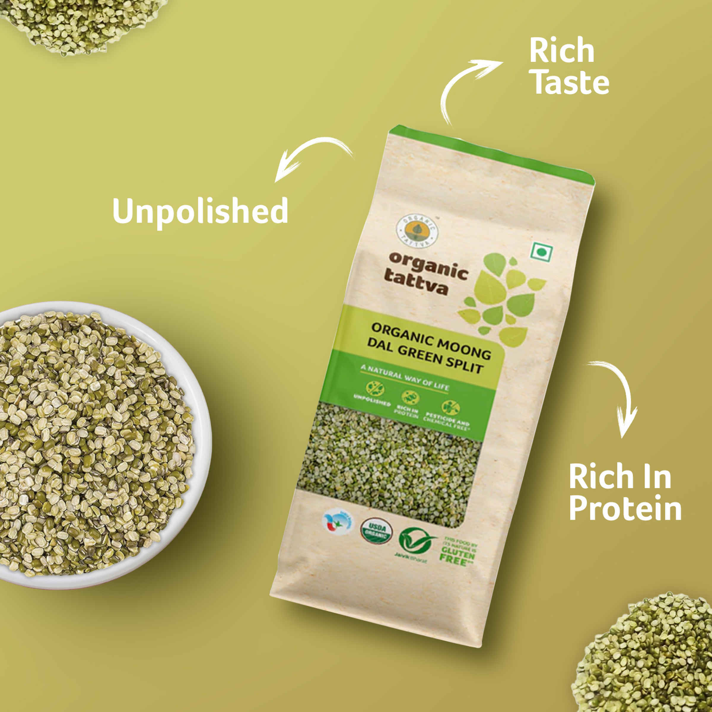 Organic Tattva Moong Dal Green Split - Image 9