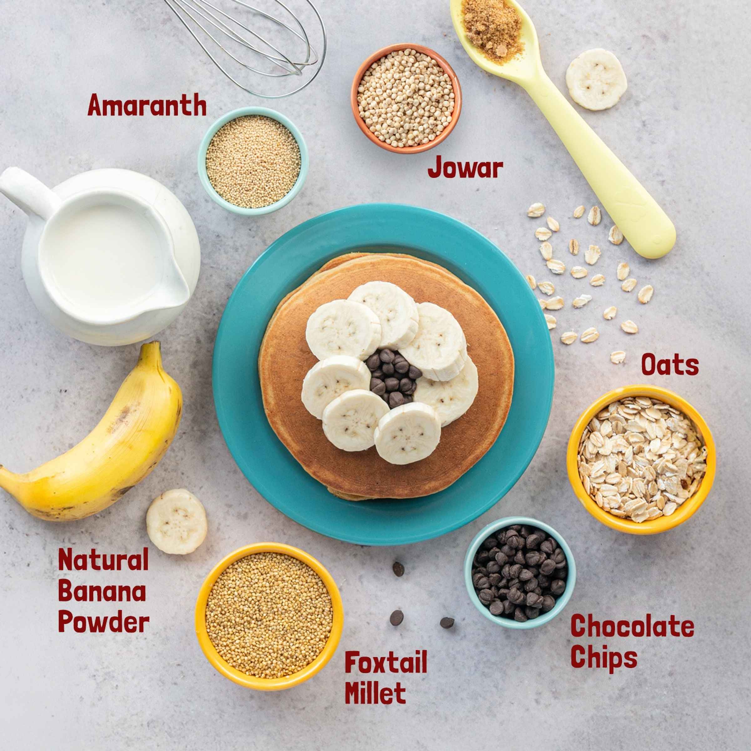 Slurrp Farm Banana Choco-Chip Millet Pancake Mix | No Maida - Image 6