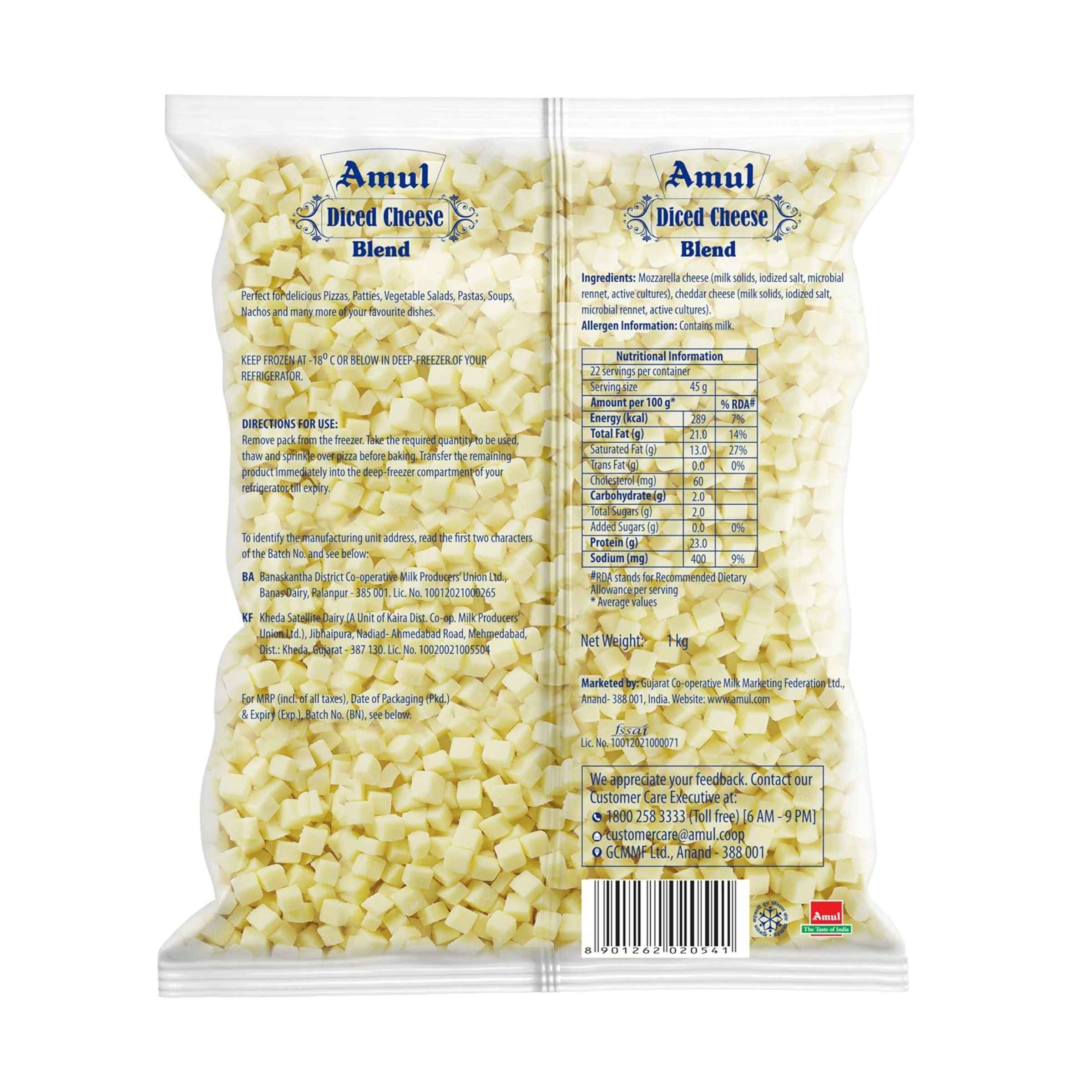 Amul Diced Cheese Blend - Image 4