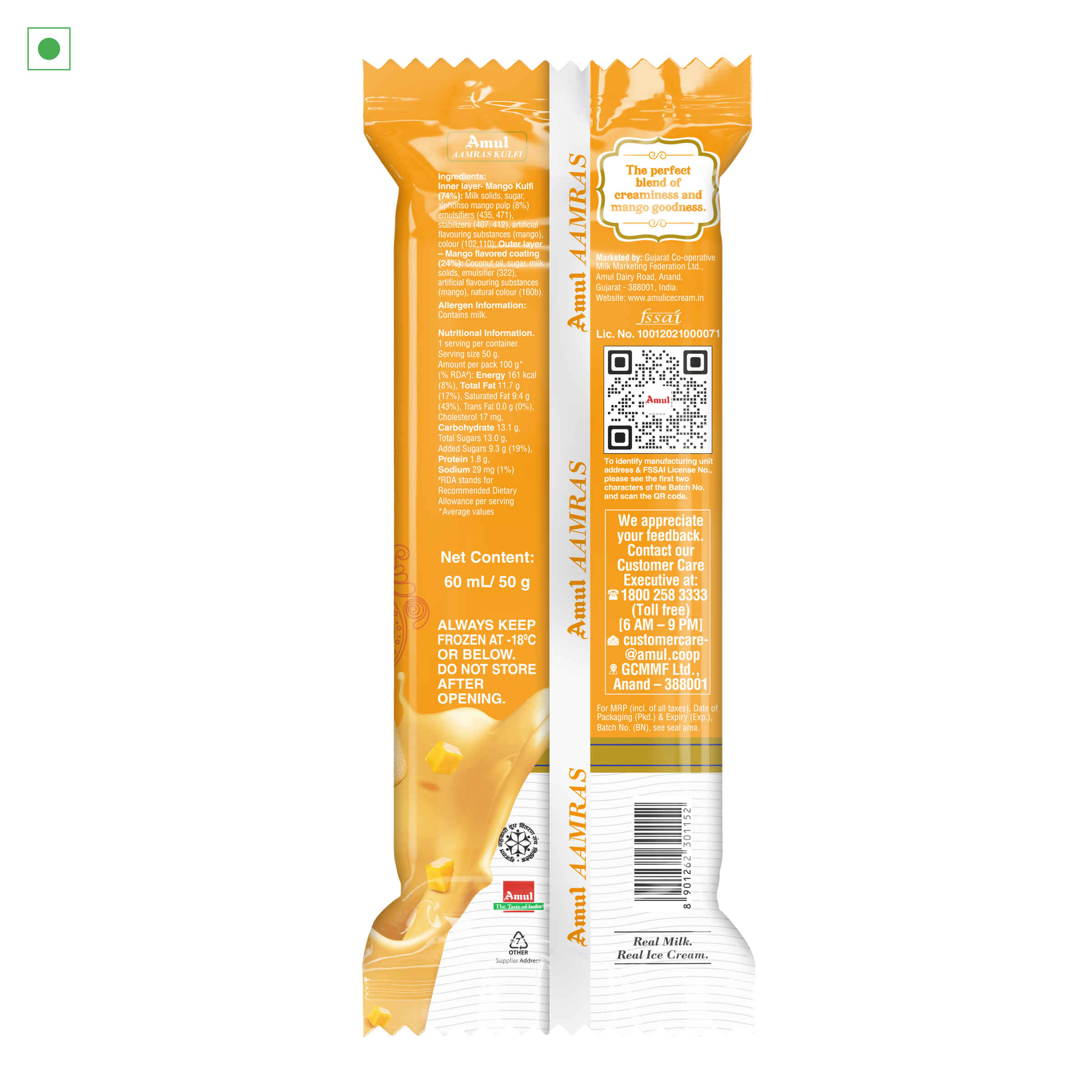Amul Aamras Kulfi Ice Cream Stick - Image 3