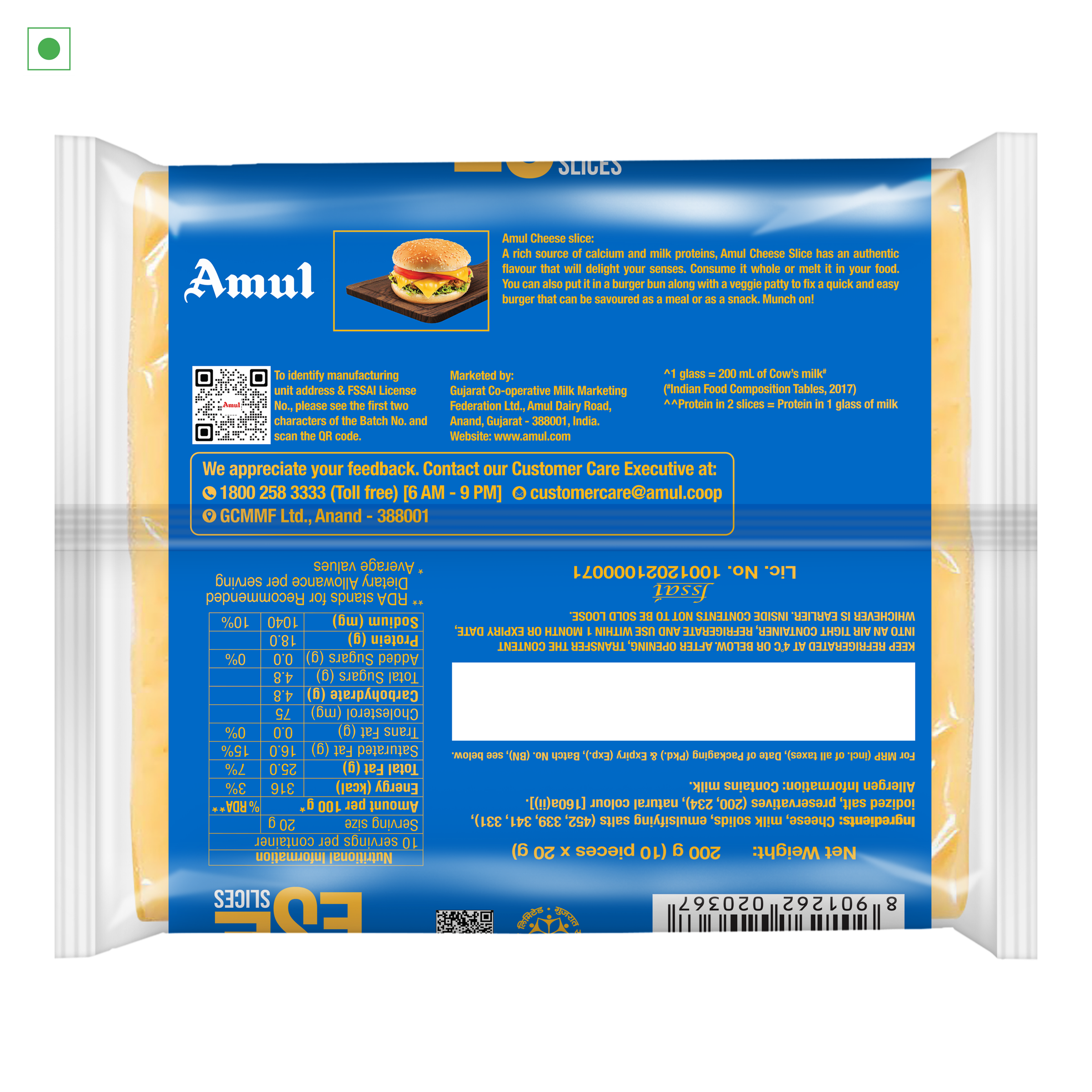 Amul A+ Process Cheese Slices - Image 3