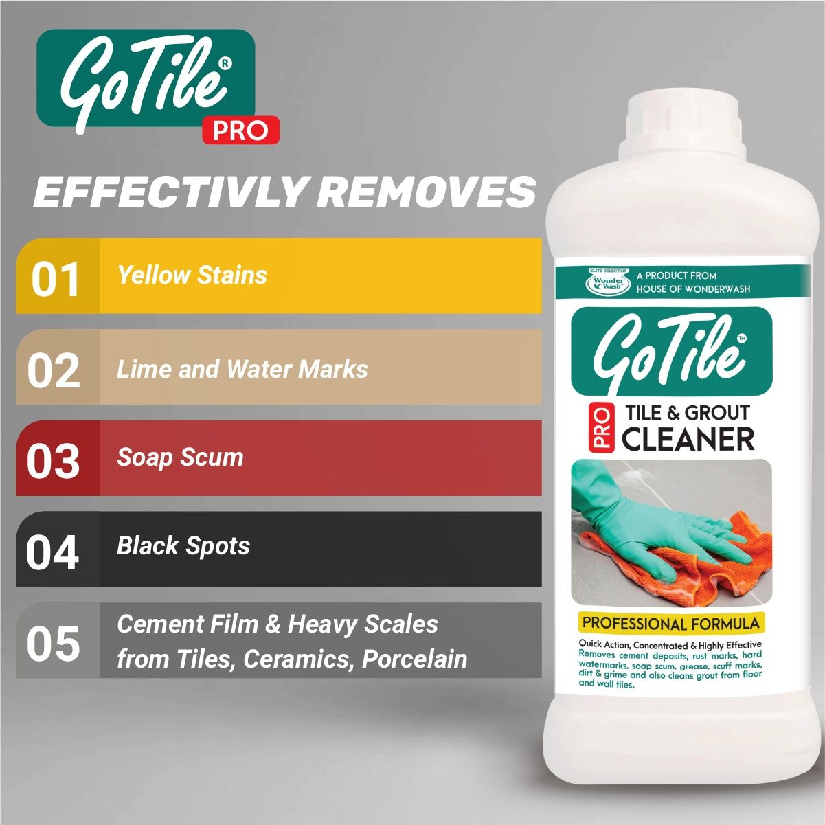 Gotile Pro Tile & Grout Floor Cleaner