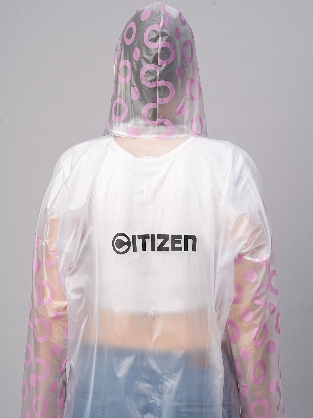 Citizen Ladies Pvc Printed Long Coat - Fixed Size