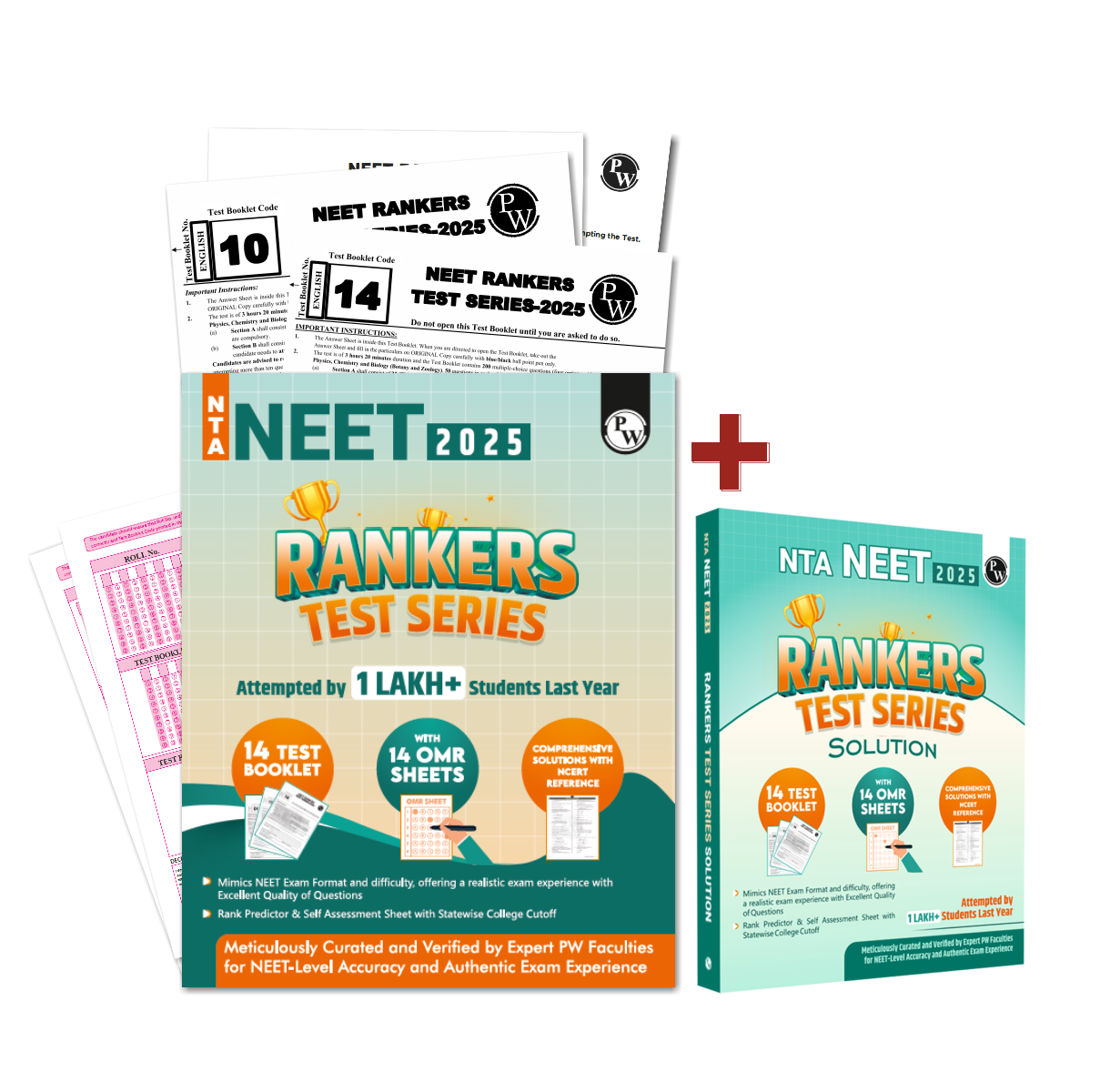 Physics Wallah NTA NEET Rankers Test Series 2025| OMR Sheet, Solution Booklet with NCERT References