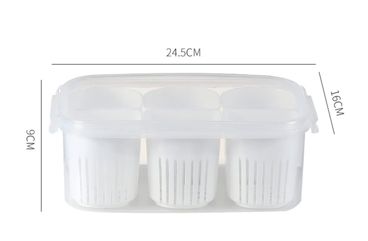 New Dawn 6 Grid Fridge Storage Boxes Fridge Storage Containers Cut Vegetable Storage Box