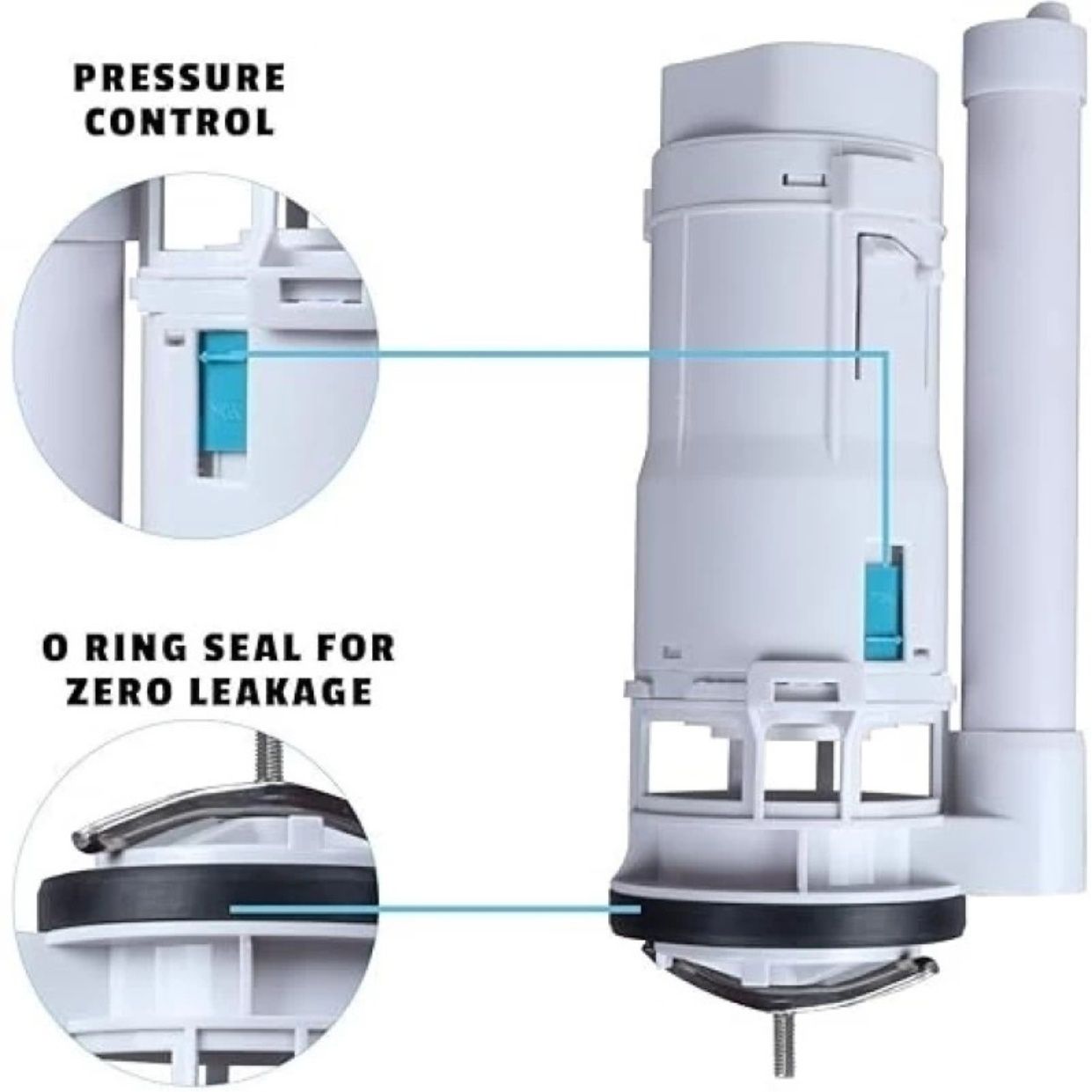 Clayplus Dual Flush Siphon/flush Valve for One-piece Commode | 8 Inch