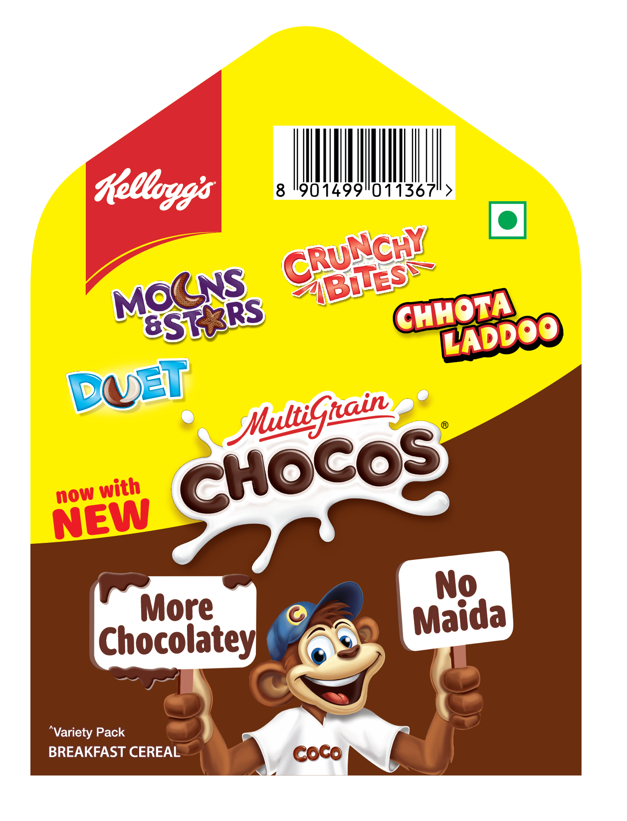 Kellogg's Chocos Variety Pack of 7 | Multigrain Breakfast Cereal