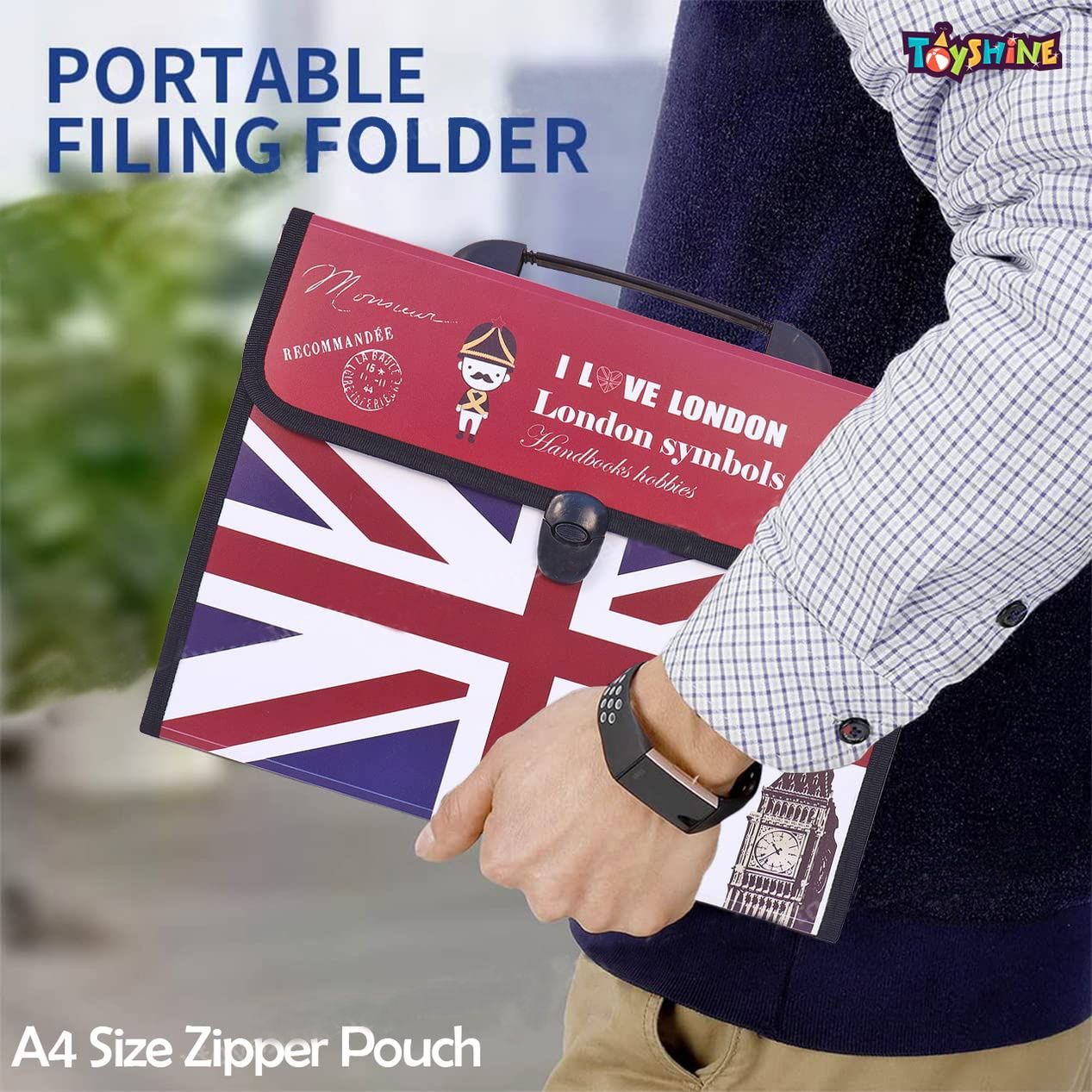 Toyshine Bag style 13 Pocket Expanding File Folder | Envelope Pouch