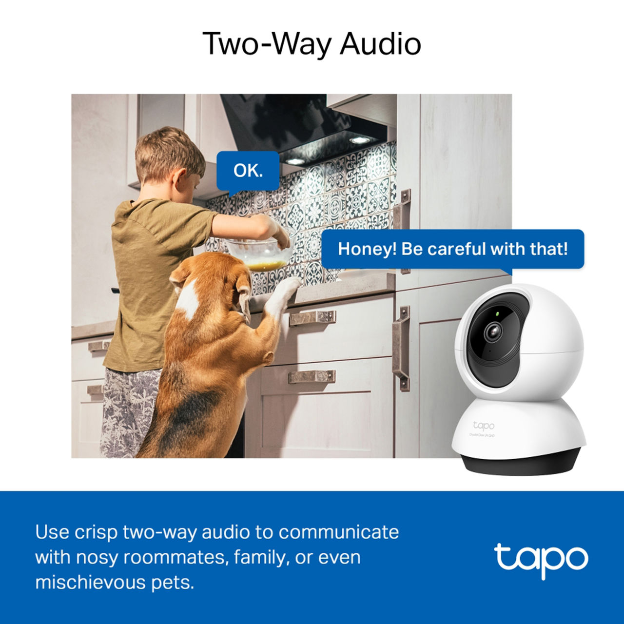 TP-Link Tapo C220 Pan/Tilt AI 2K 4MP QHD Home Security Wi-Fi Camera, Alexa & Google Assistant Enabled