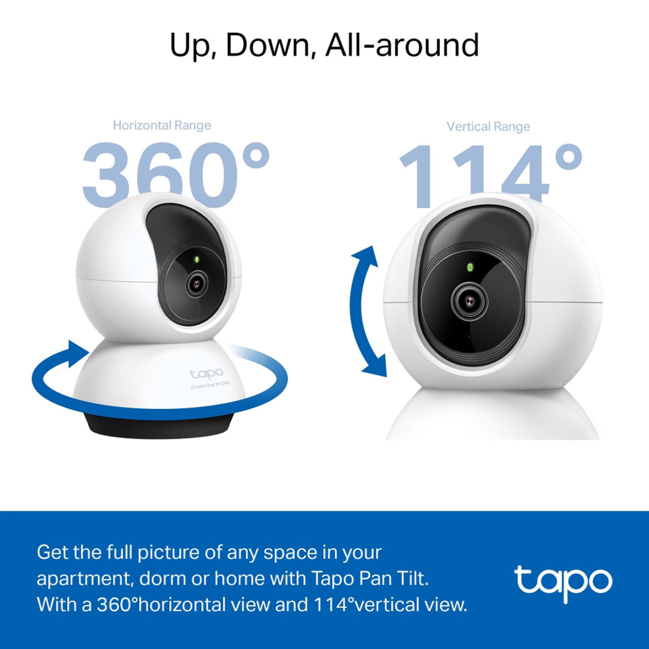 TP-Link Tapo C220 Pan/Tilt AI 2K 4MP QHD Home Security Wi-Fi Camera, Alexa & Google Assistant Enabled