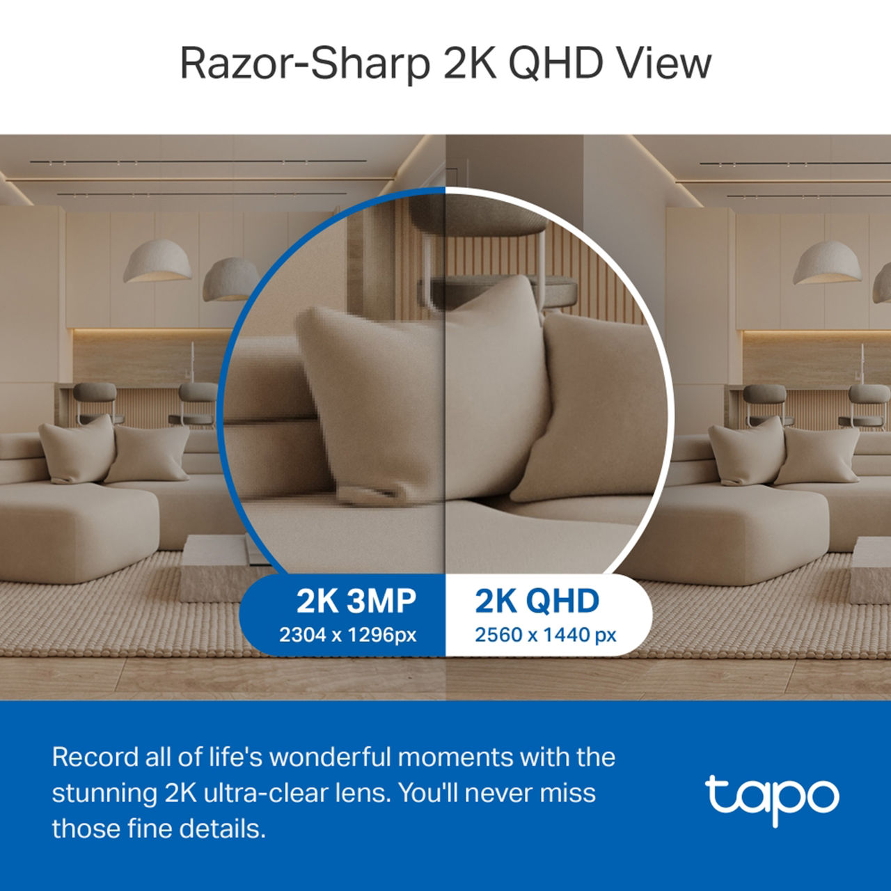 TP-Link Tapo C220 Pan/Tilt AI 2K 4MP QHD Home Security Wi-Fi Camera, Alexa & Google Assistant Enabled