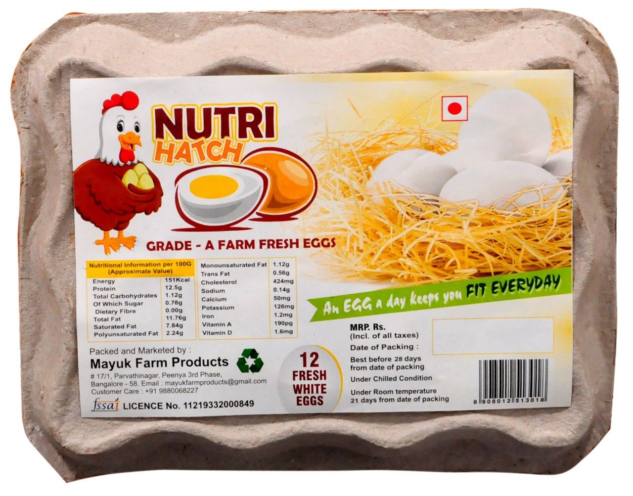Nutri Hatch Farm Made White Eggs