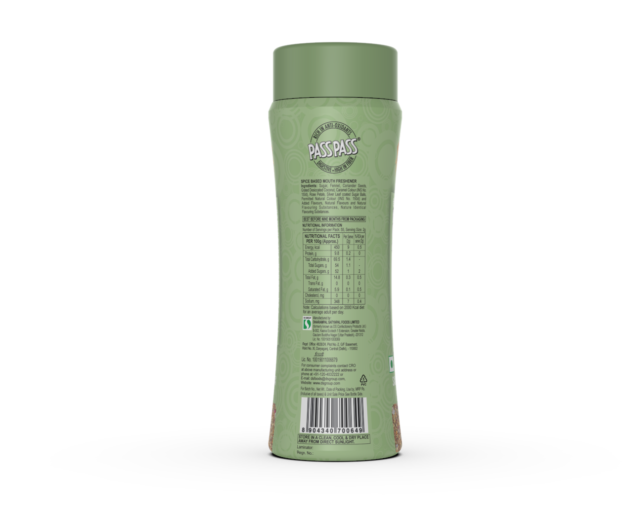 Pass Pass Saunf Delight Mix Mouth Freshener 110 g Combo