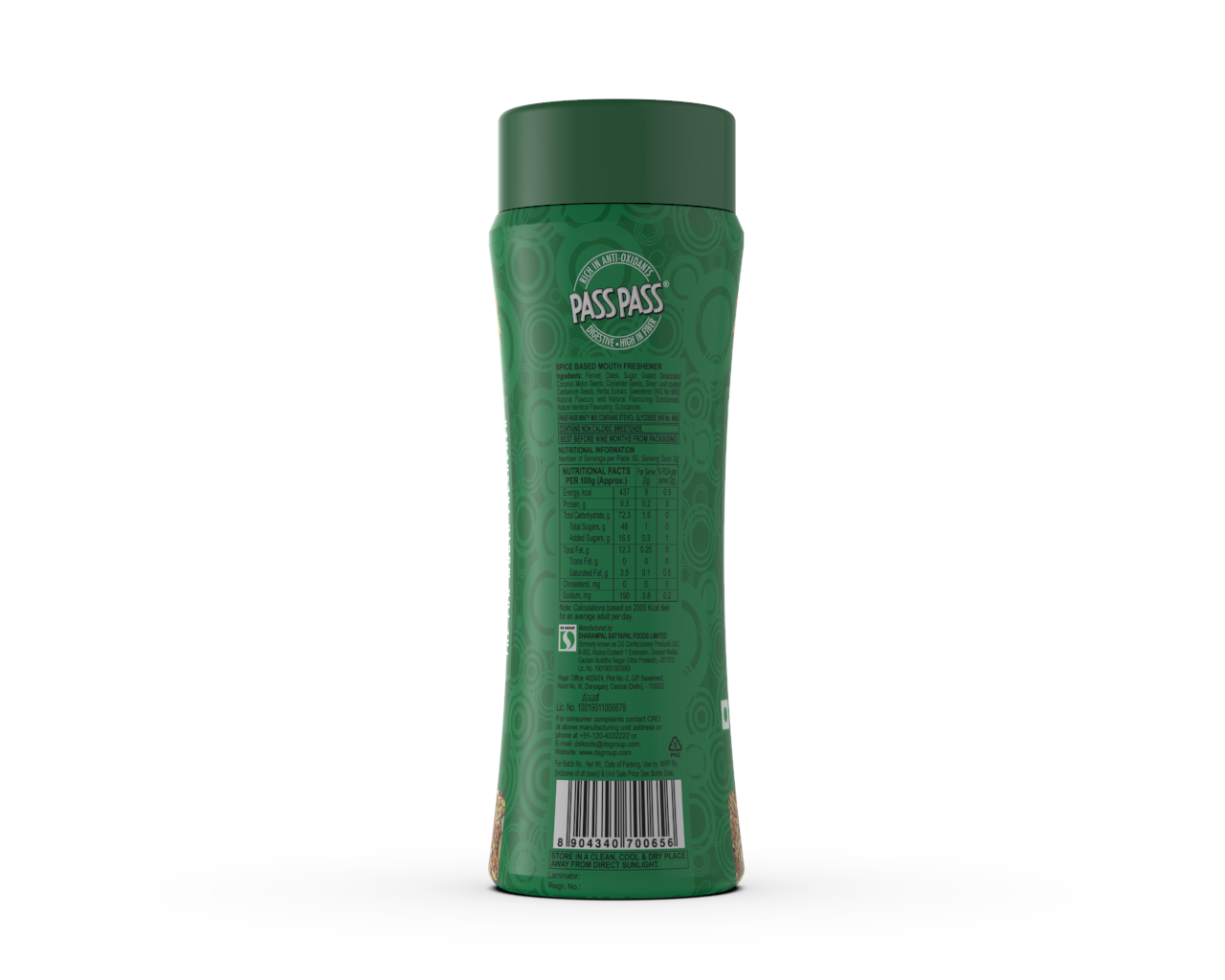 Pass Pass Sweet Minty Mix Mouthfreshner Dinning Table Pack