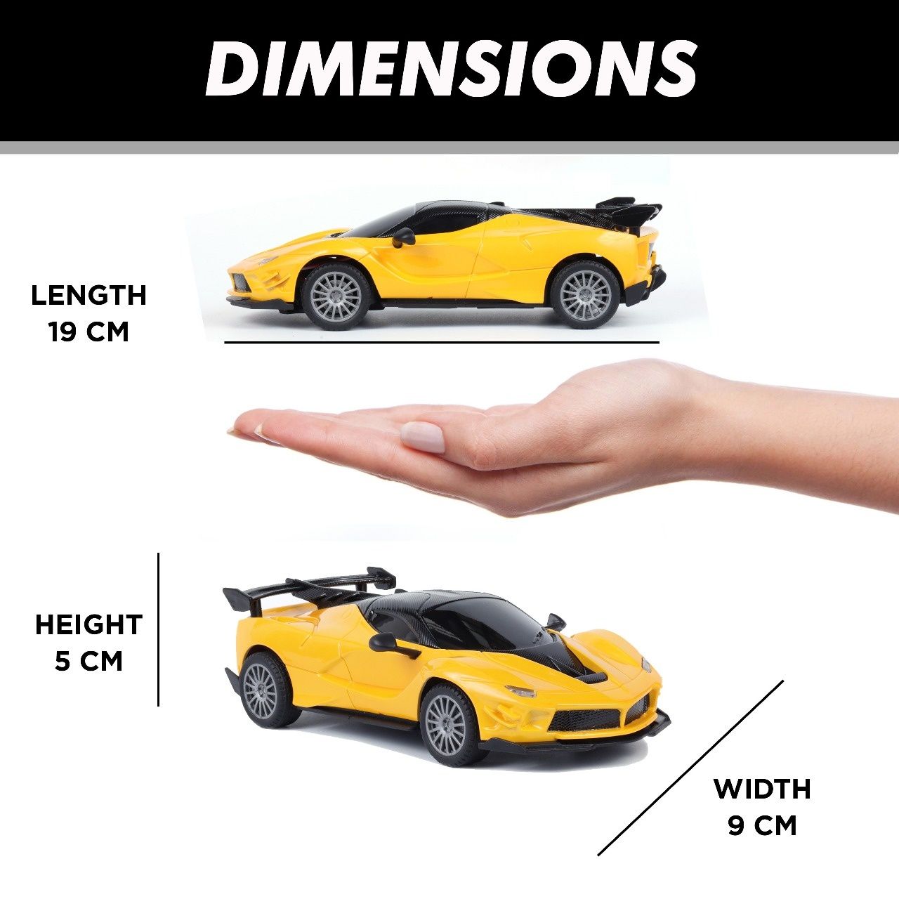 Race N Roll Hi Speed Rechargeable Remote Control Car 1:24 - Fer Yellow