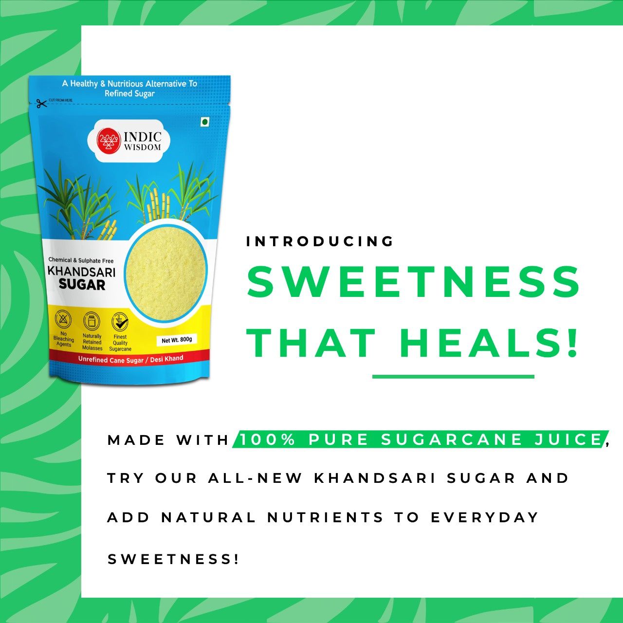 Indic Wisdom Khandsari Sugar Unprocessed Unrefined