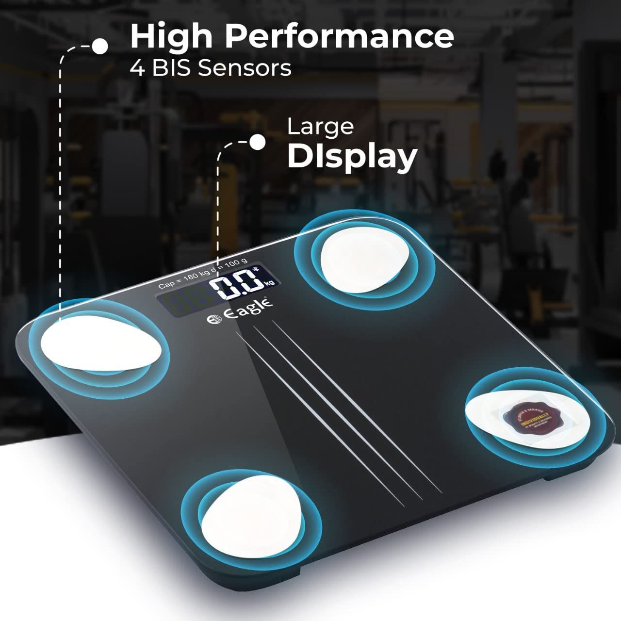 Eagle Digital Weight Machine - BMI Fat Analyzer | 4 BIS Sensors