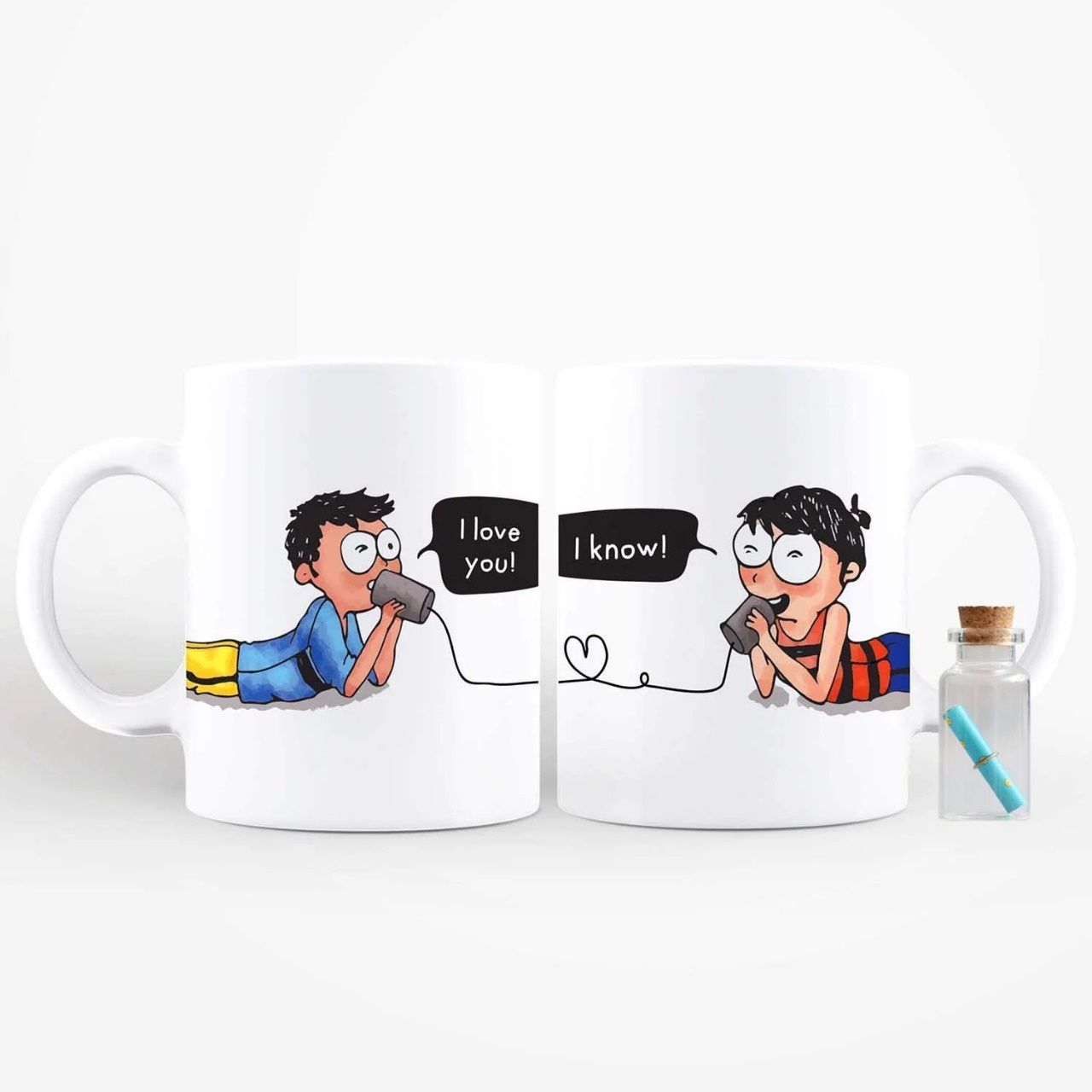 Oye Happy Couple Mugs - Linking Style