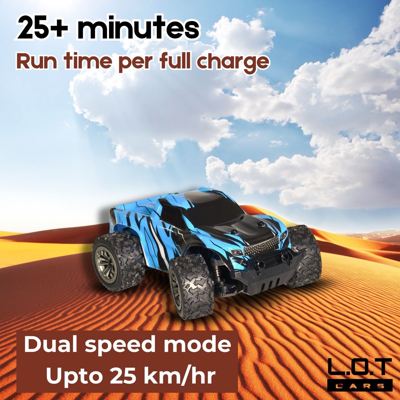 RC Car - 25kmph Boost Mode, Proportional Throttle (Bumble - Blue)