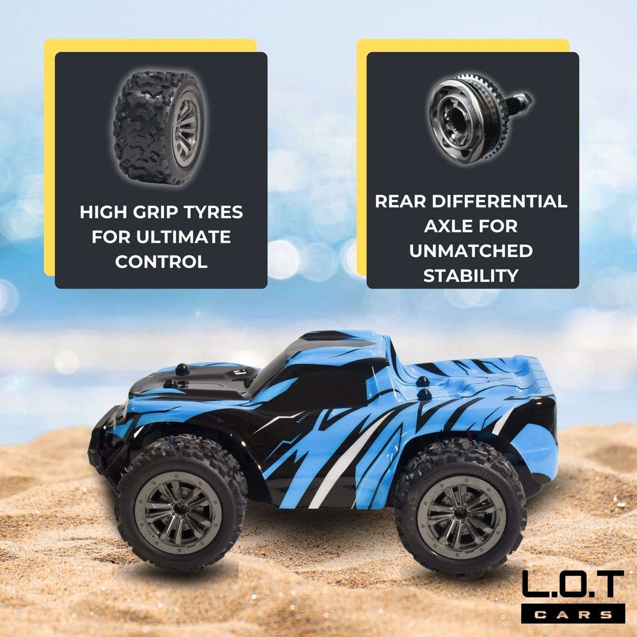 RC Car - 25kmph Boost Mode, Proportional Throttle (Bumble - Blue)