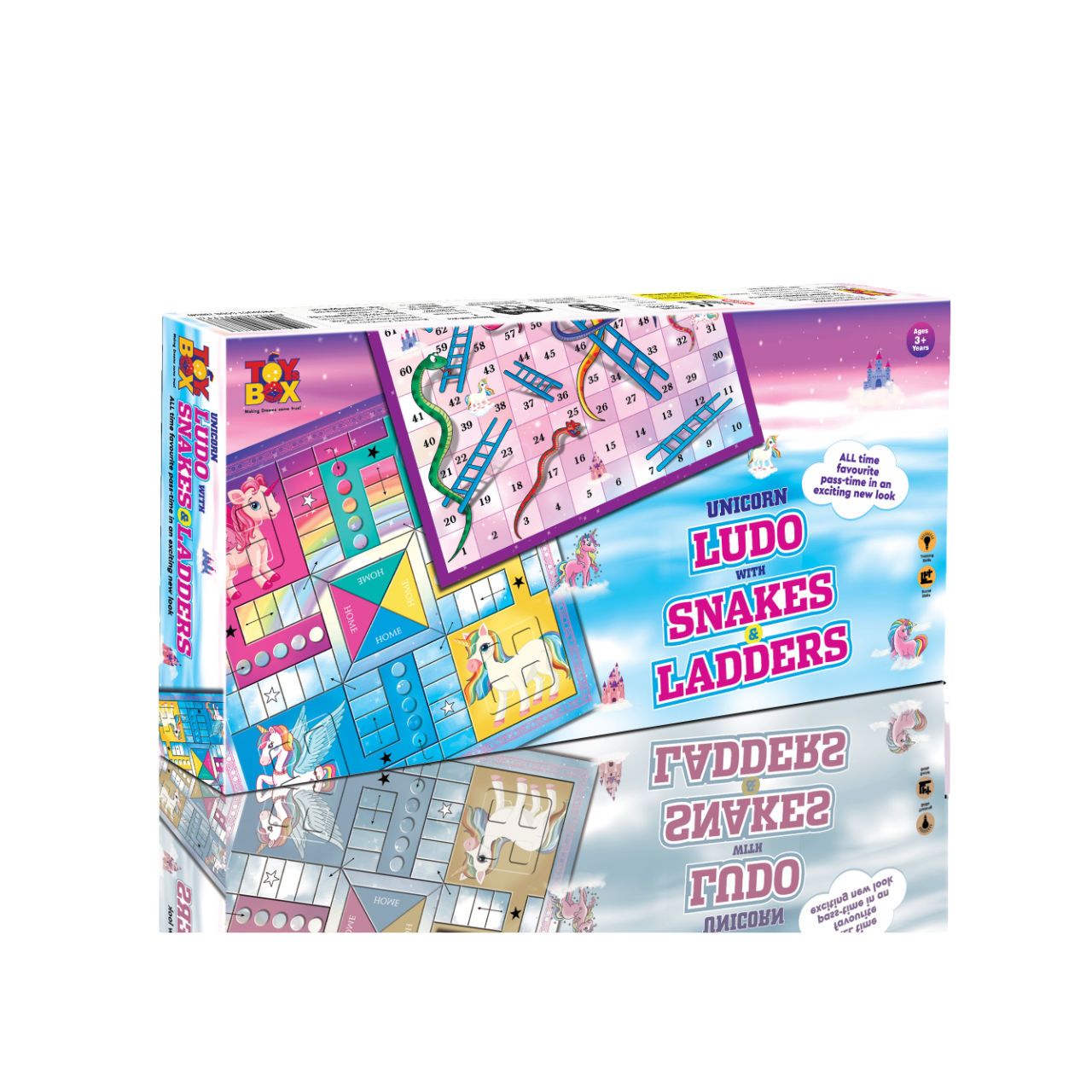 Ratna's Unicorn Snakes And Ladders With Ludo