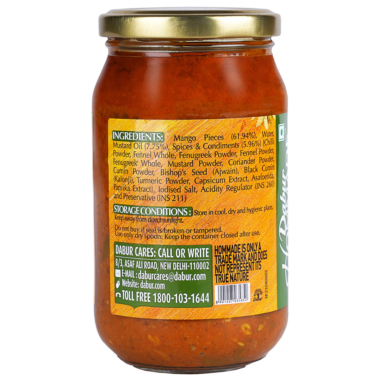 Dabur Hommade Mango Pickle Bottle