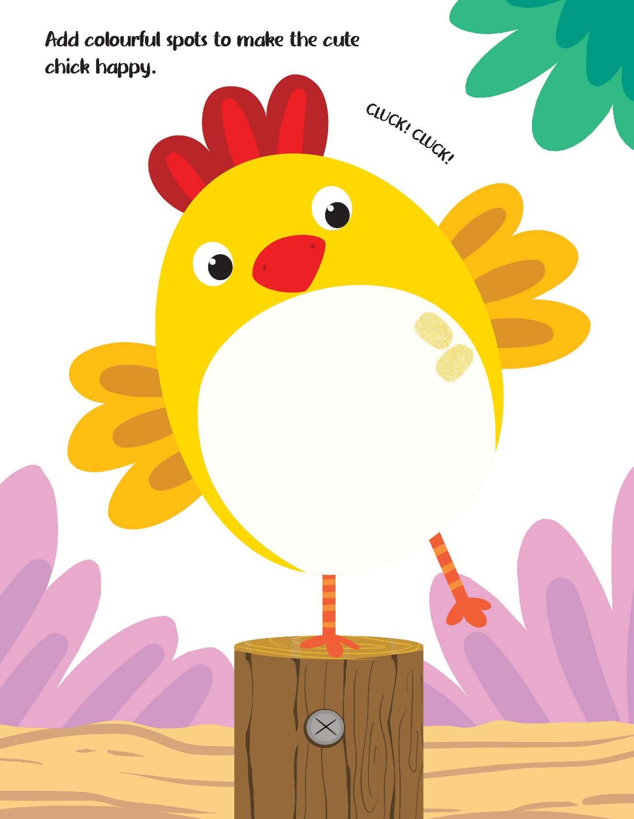 Fingerprint Art Activity Book for Children - Farm with Thumbprint Gadget