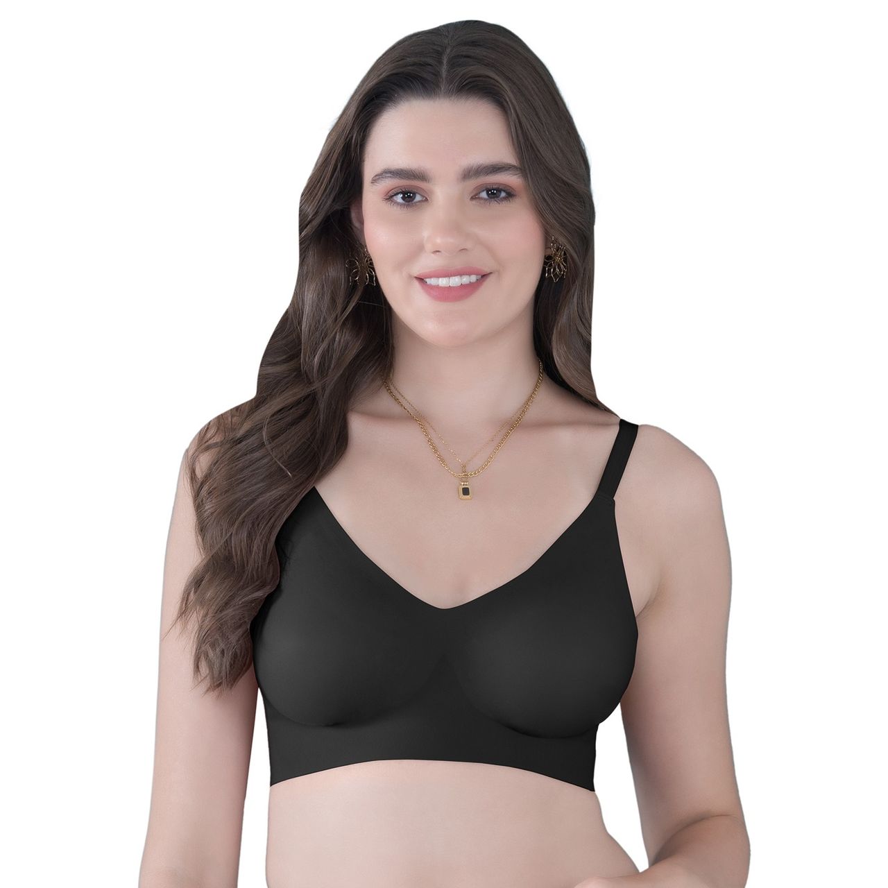Tweens Seamless Bonded Lightly Padded Invisibra | Black - 36B