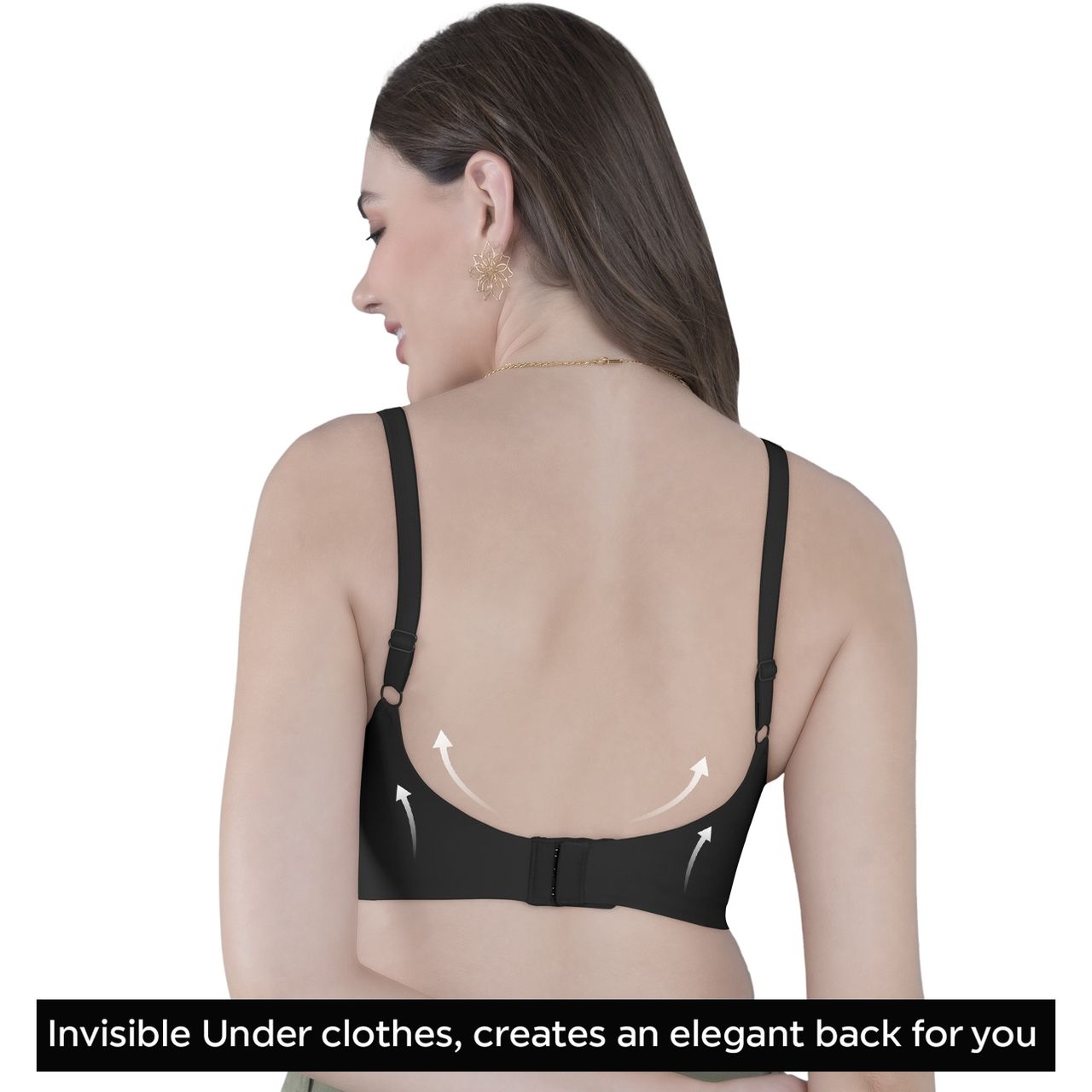 Tweens Seamless Bonded Lightly Padded Invisibra | Black - 36B