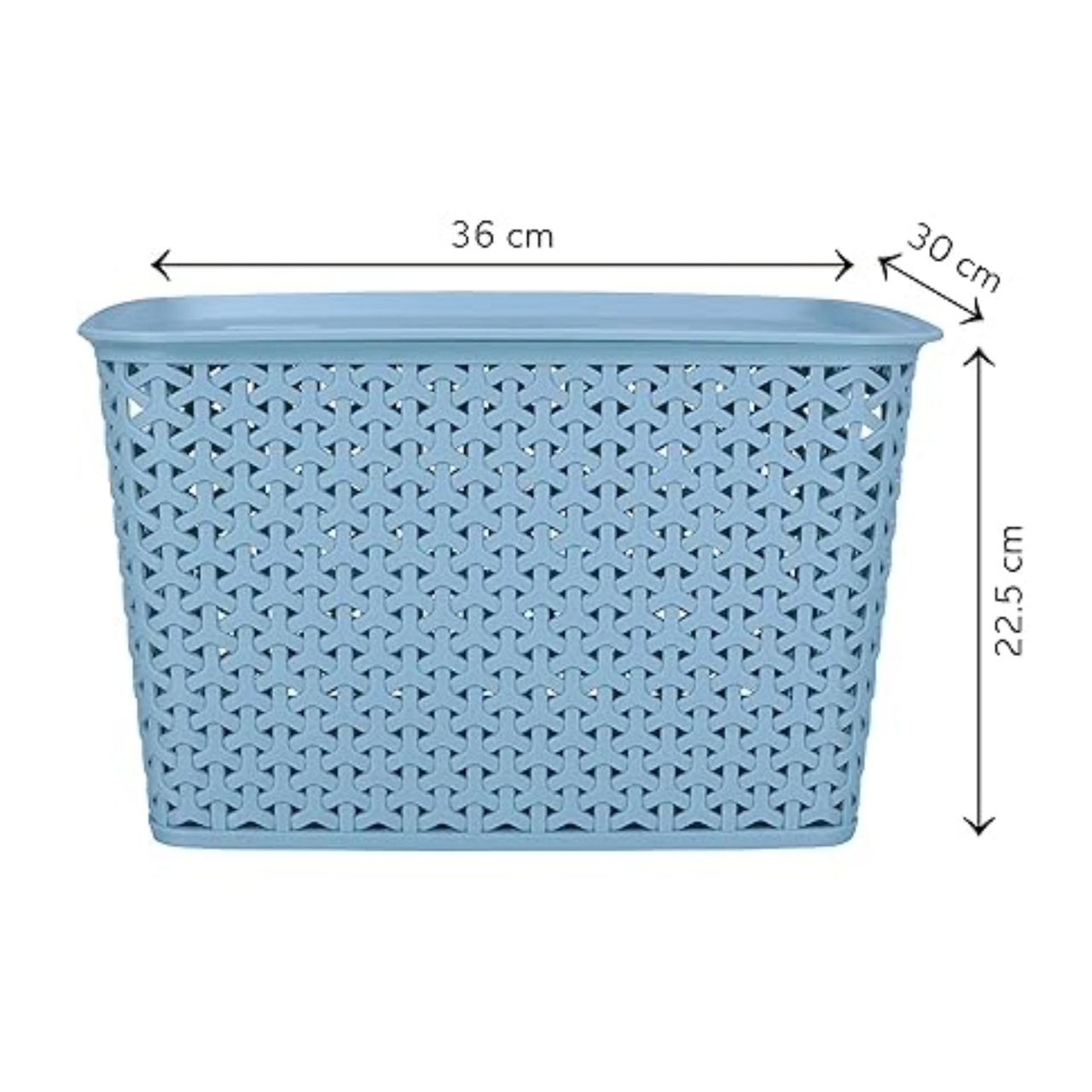Kolorr Premium Elite Large Size Plastic Multipurpose Storage Baskets With Lids Pack Of 3-Mint Green