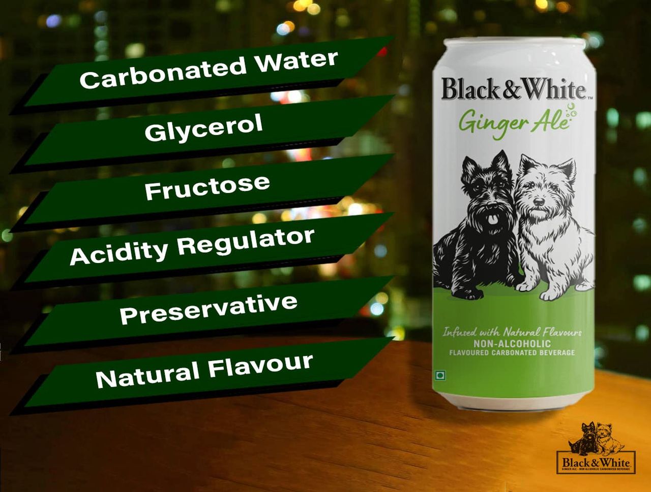 Black & White Ginger Ale Can 330 ml Combo