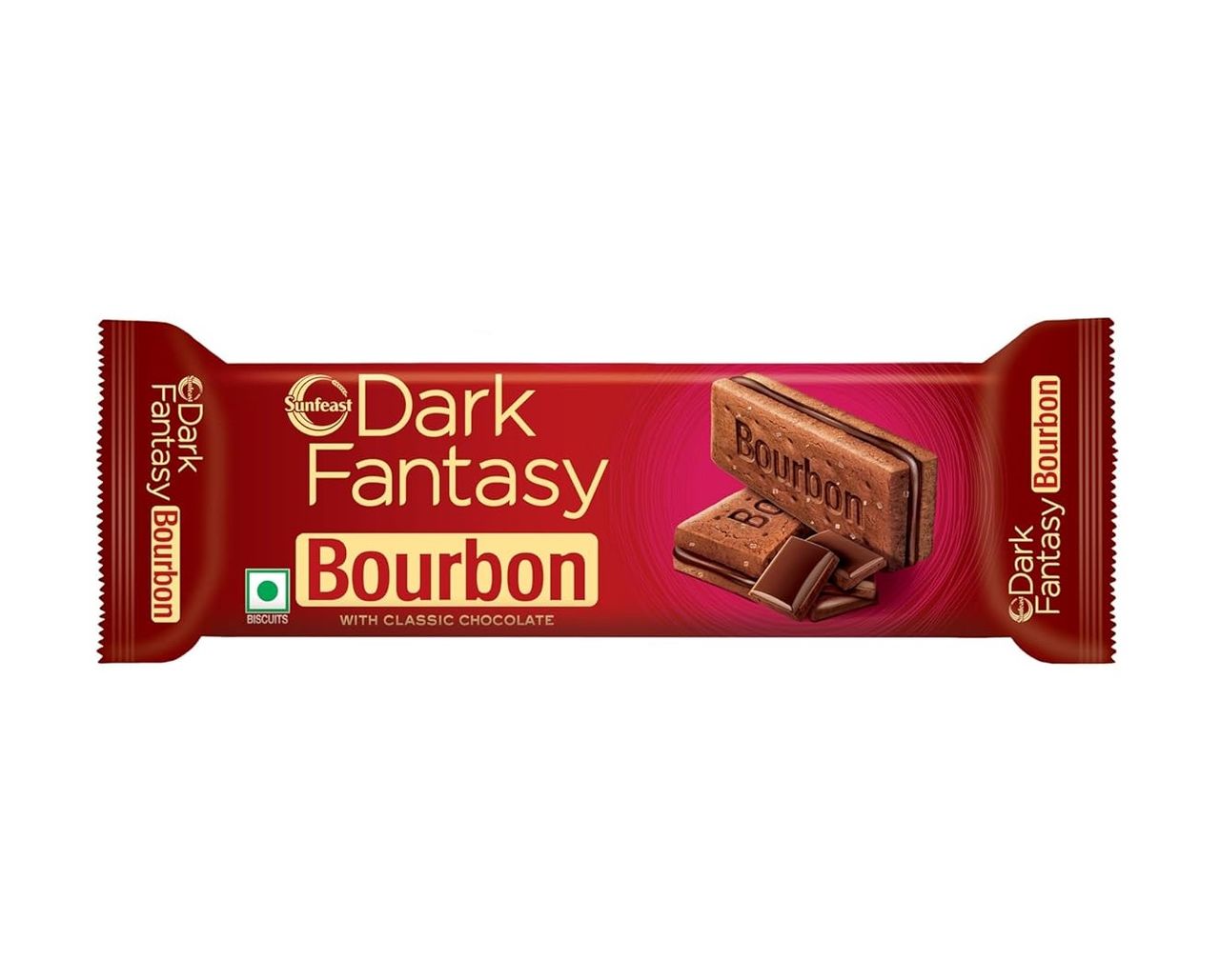 Sunfeast Dark Fantasy Bourbon, Classic Biscuit Made With Real Chocolate 111 g Combo