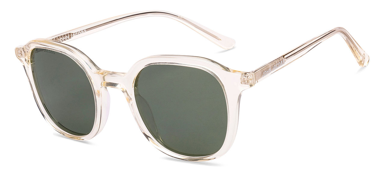 John Jacobs By Lenskart Unisex Acetate Sunglasses | Transparent Green - M