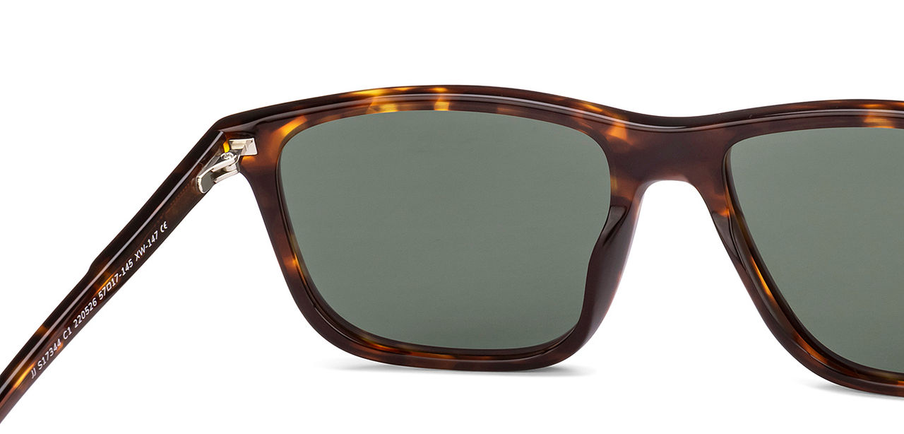 John Jacobs By Lenskart Unisex Acetate Rectangular Sunglasses | Brown Tortoise - Extra Wide