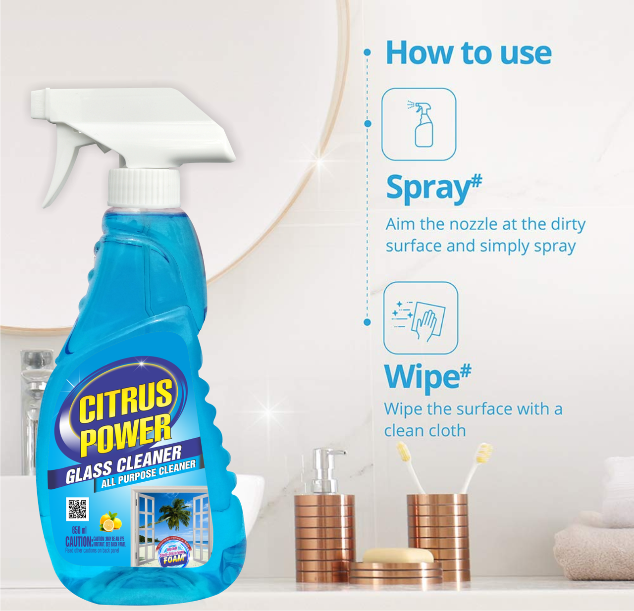 Citrus Power Glass Cleaner