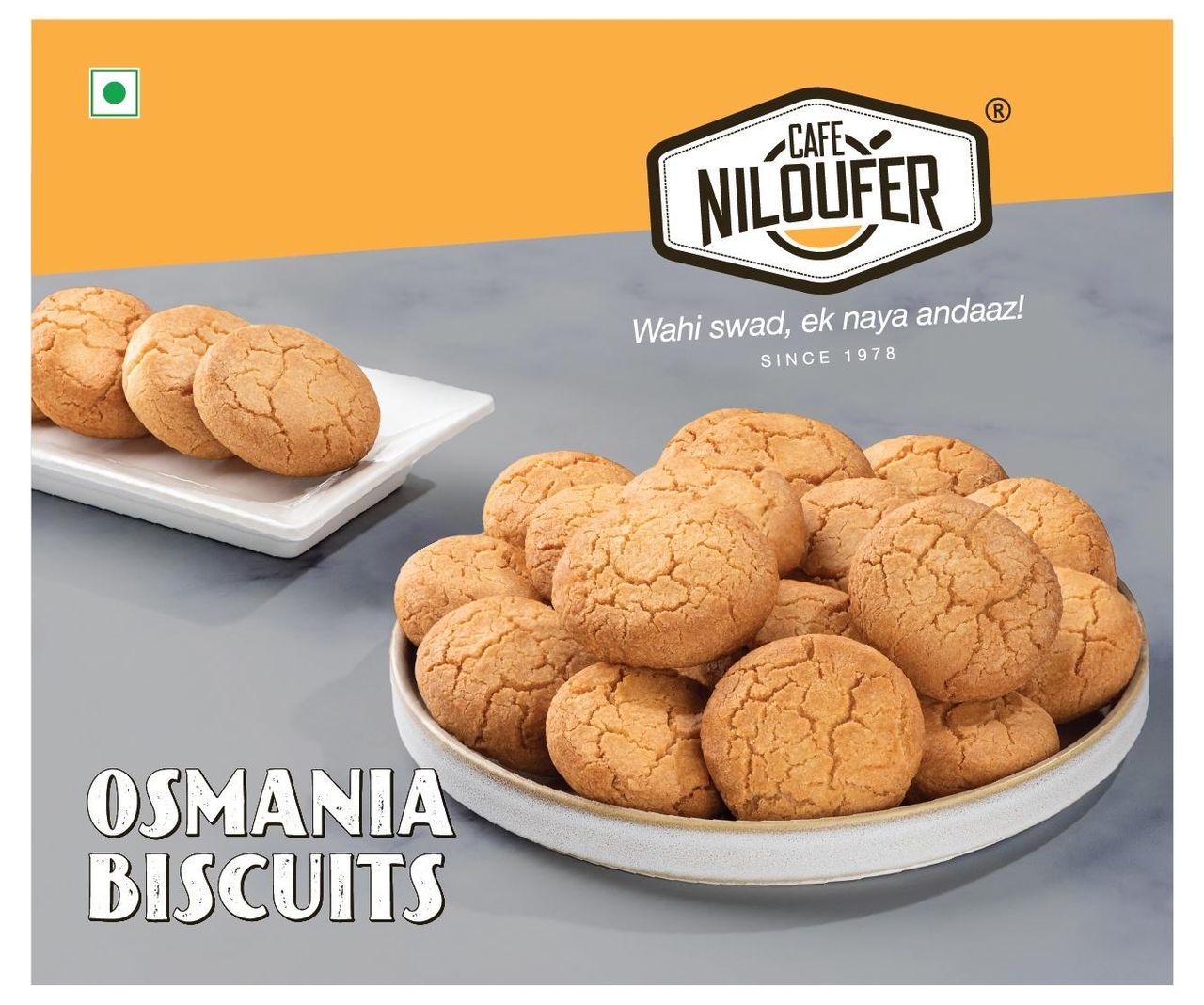 Cafe Niloufer Osmania Butter Flavoured Biscuits | Cholesterol-free