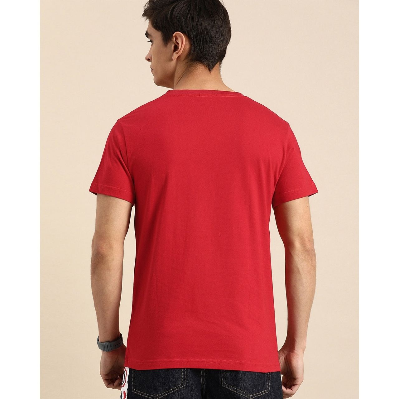 Bewakoof Official Nasa Merchandise Men's Nasa Astronaut Graphic Printed T-shirt | Red - S