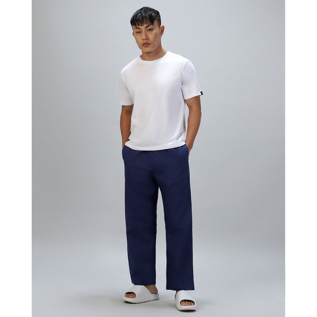 Bewakoof Men's Pyjamas | Navy - L