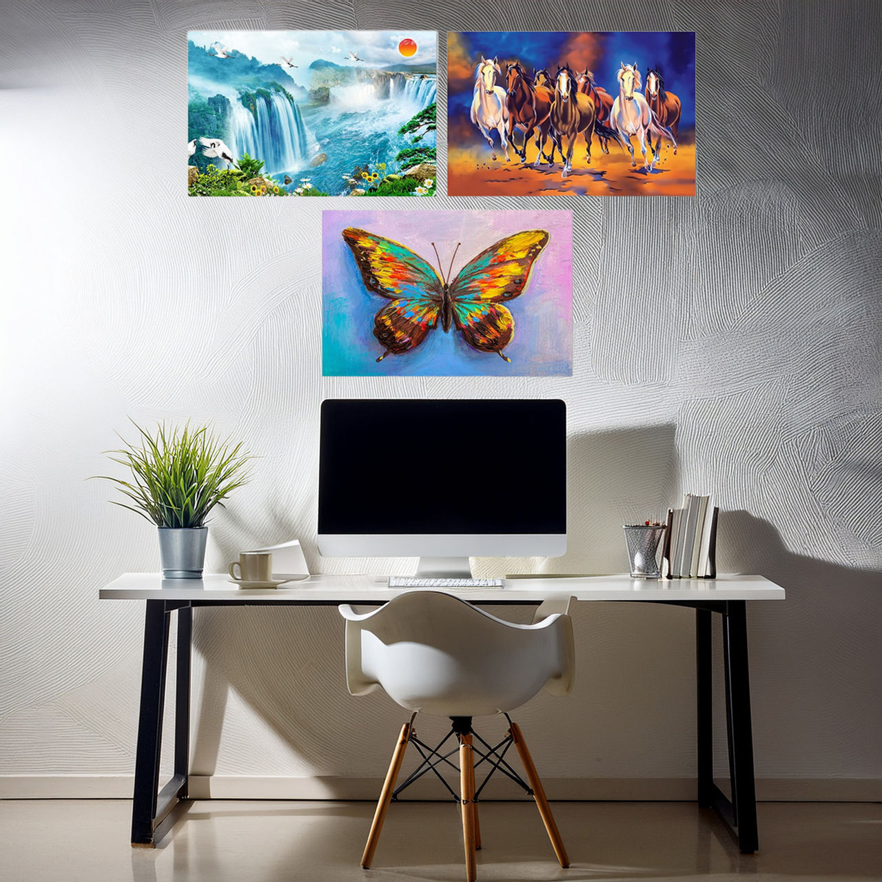 Paper Plane Design Vaastu Shastra Wall Poster | Set Of 3 | Size 12 x 18 Inch | D16