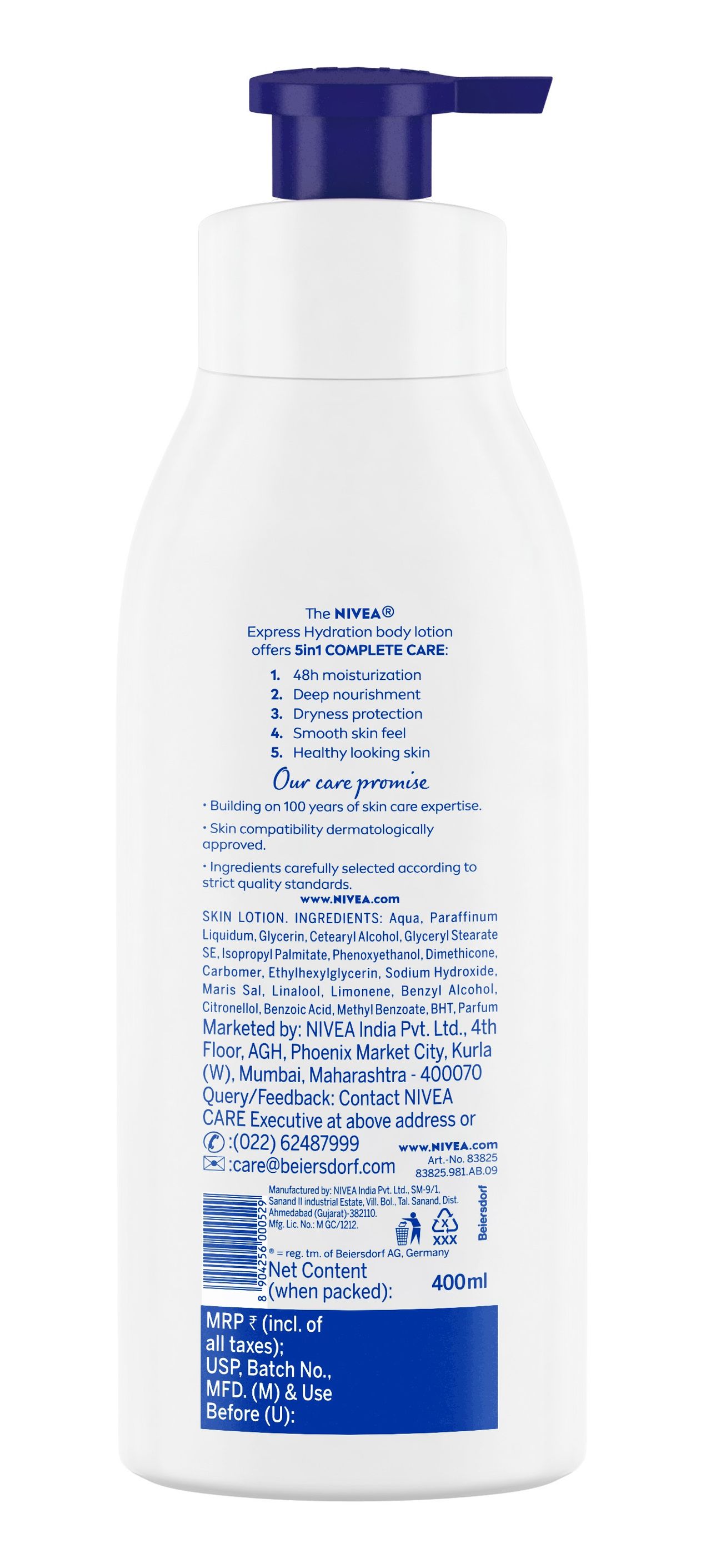 NIVEA Express Hydration Body Lotion|Sea Minerals & Deep Moisture Serum|Non Greasy
