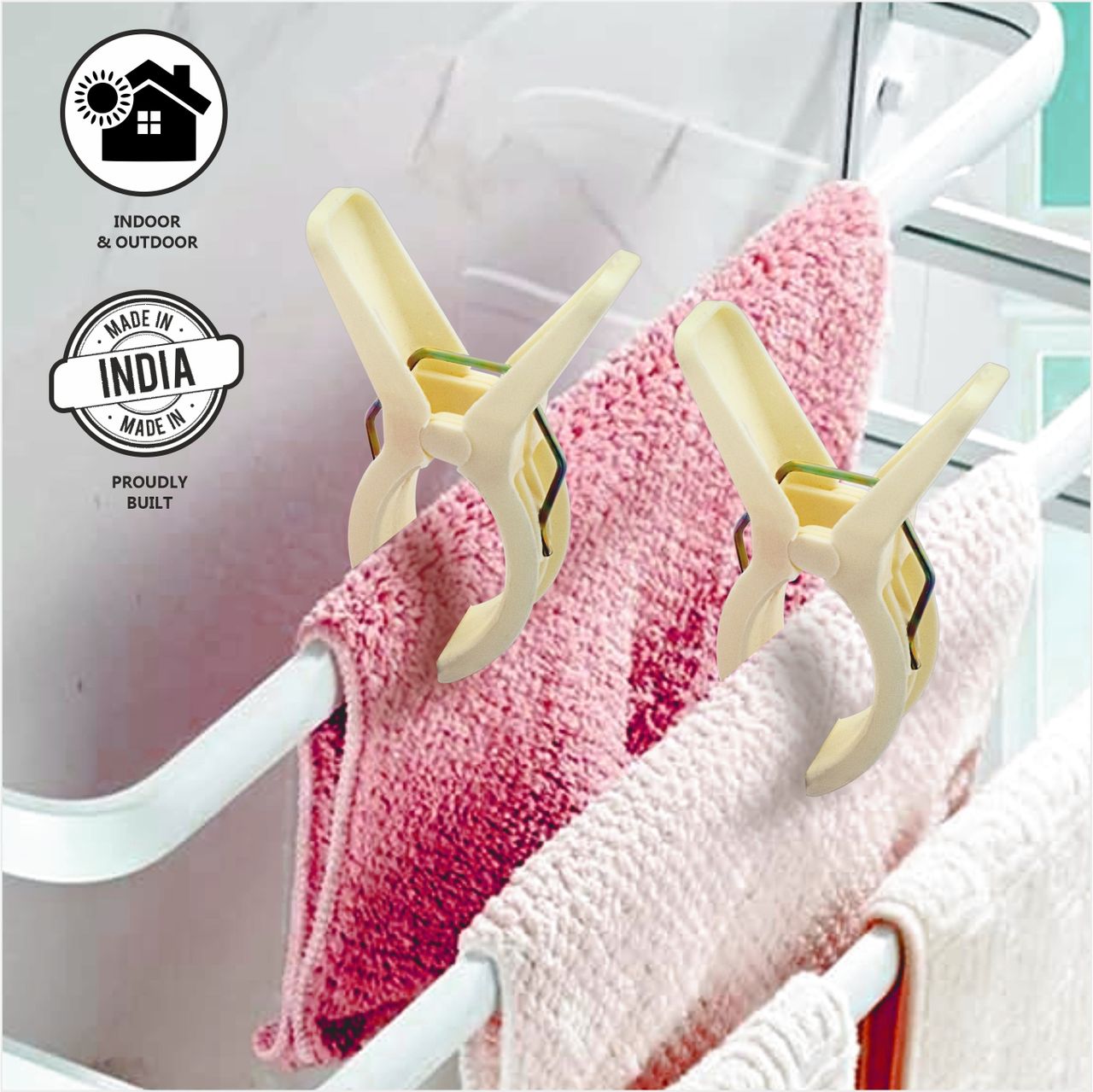 Creta Plastic Cloth Hanging Clips Set of 12 pc  X 2 Combo